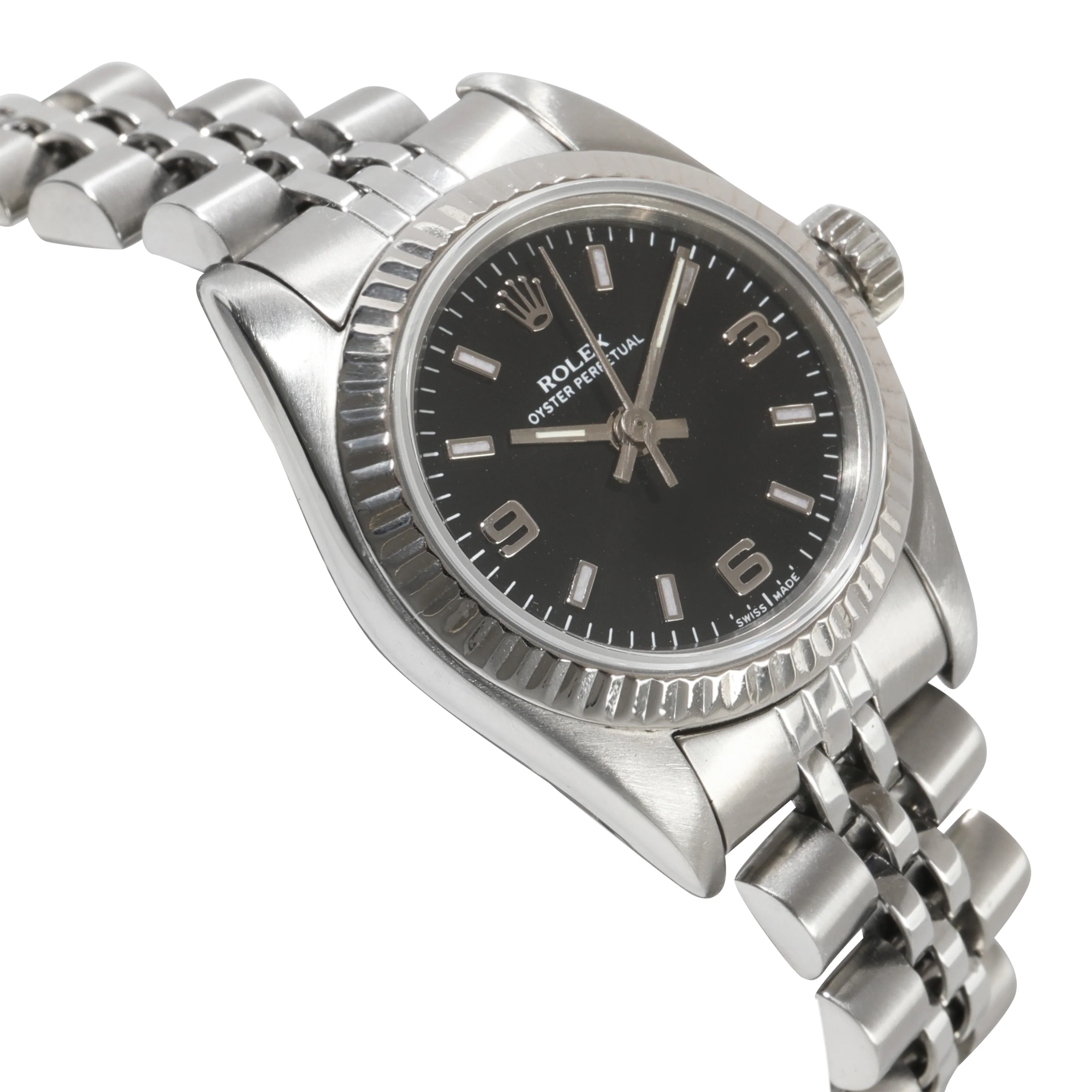 Oyster Perpetual 67194 Womens Watch in 18kt Stainless Steel/White Gold - Image 2