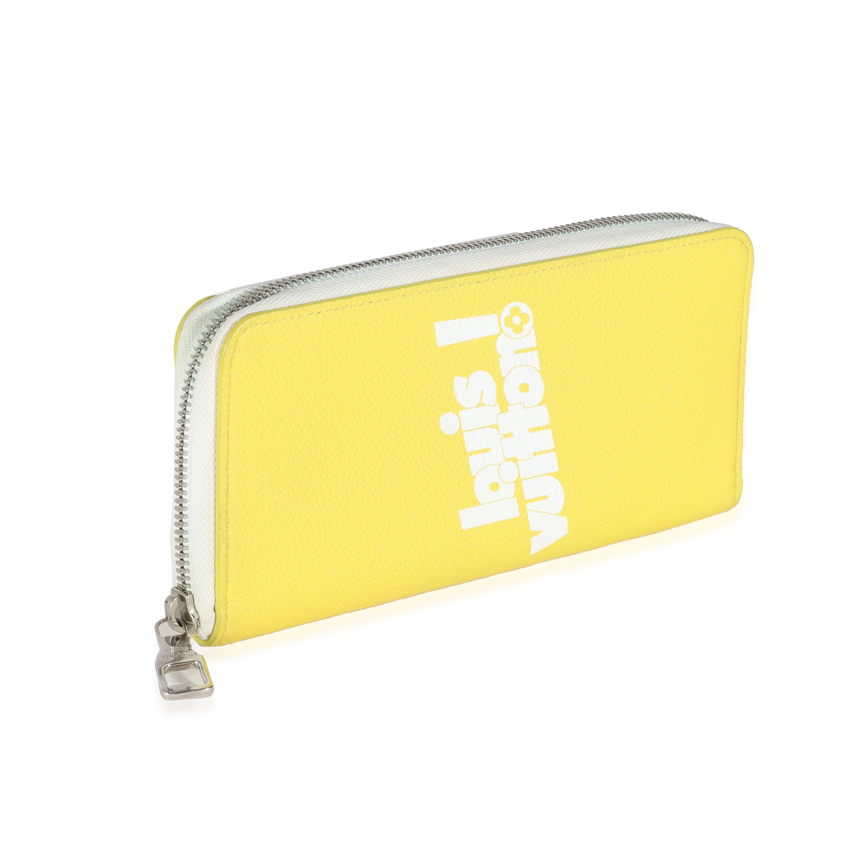 Jaune Taurillon Logo Vertical Zippy Wallet - Image 3