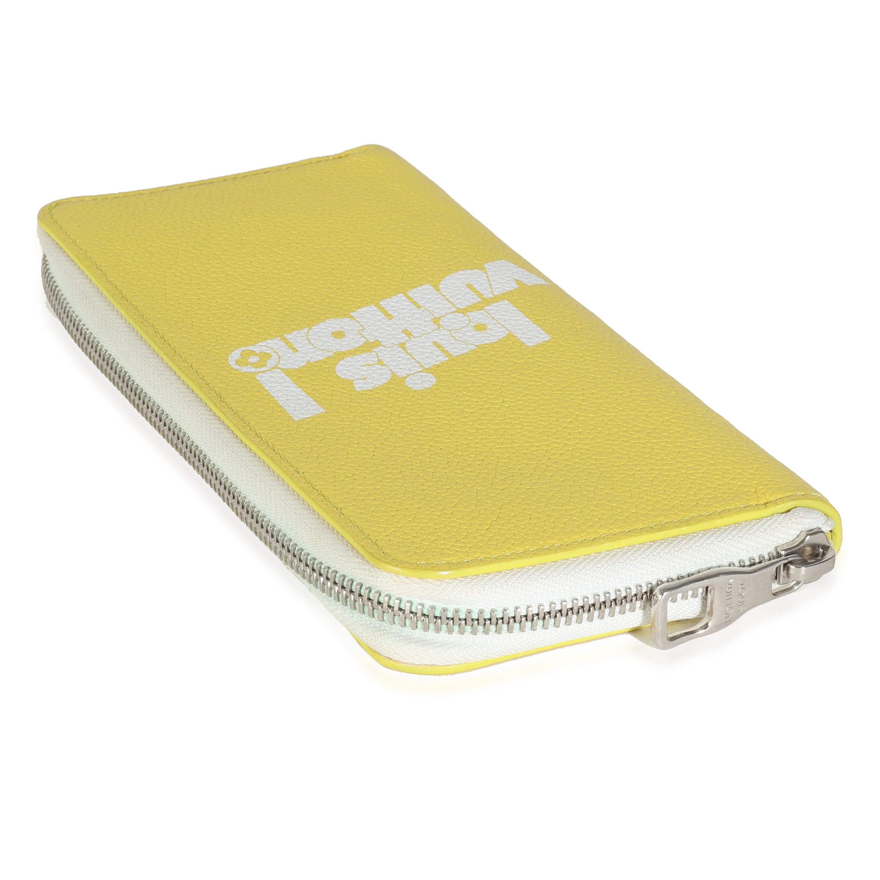 Jaune Taurillon Logo Vertical Zippy Wallet - Image 7