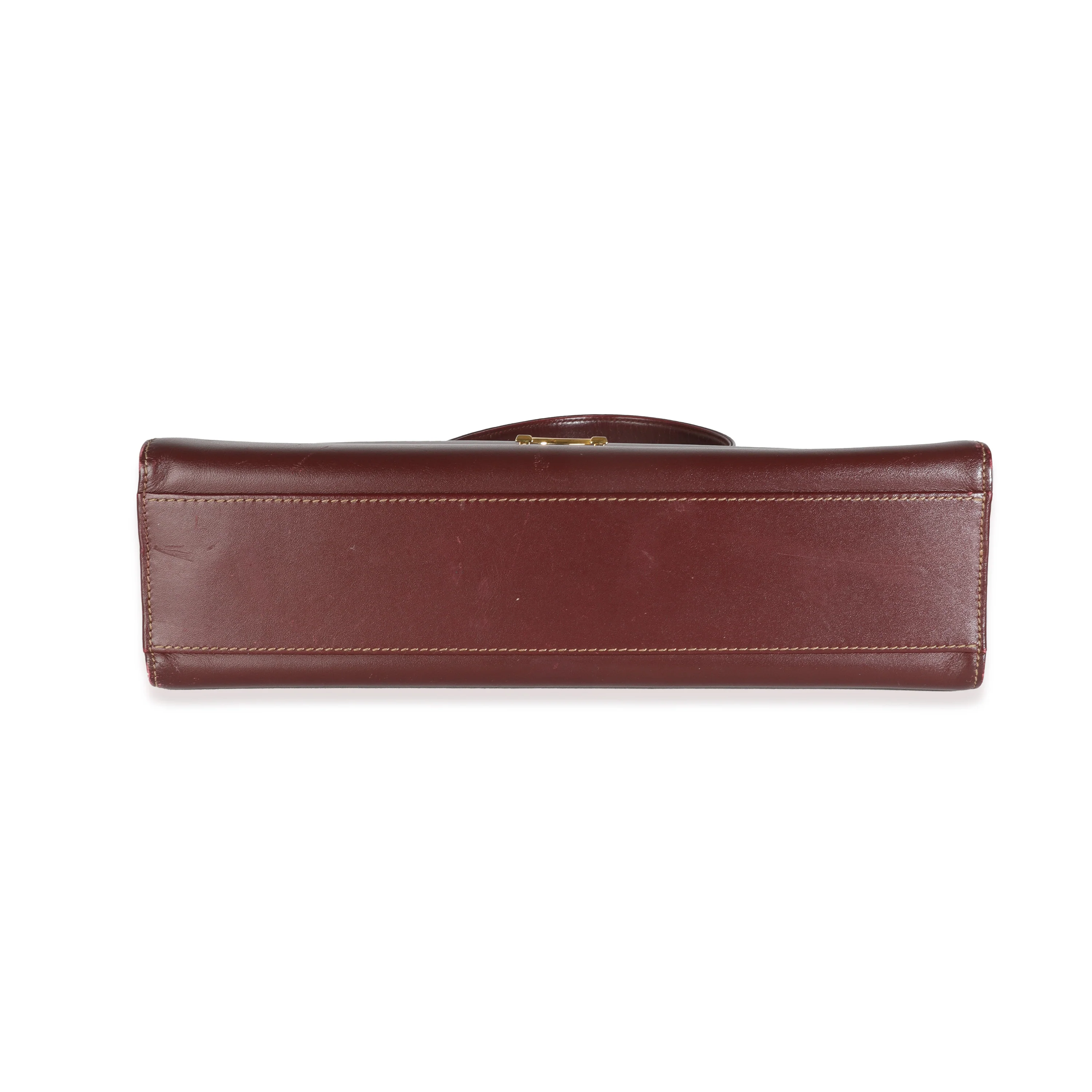 Burgundy Leather Must De Cartier Top Handle Bag - Image 5