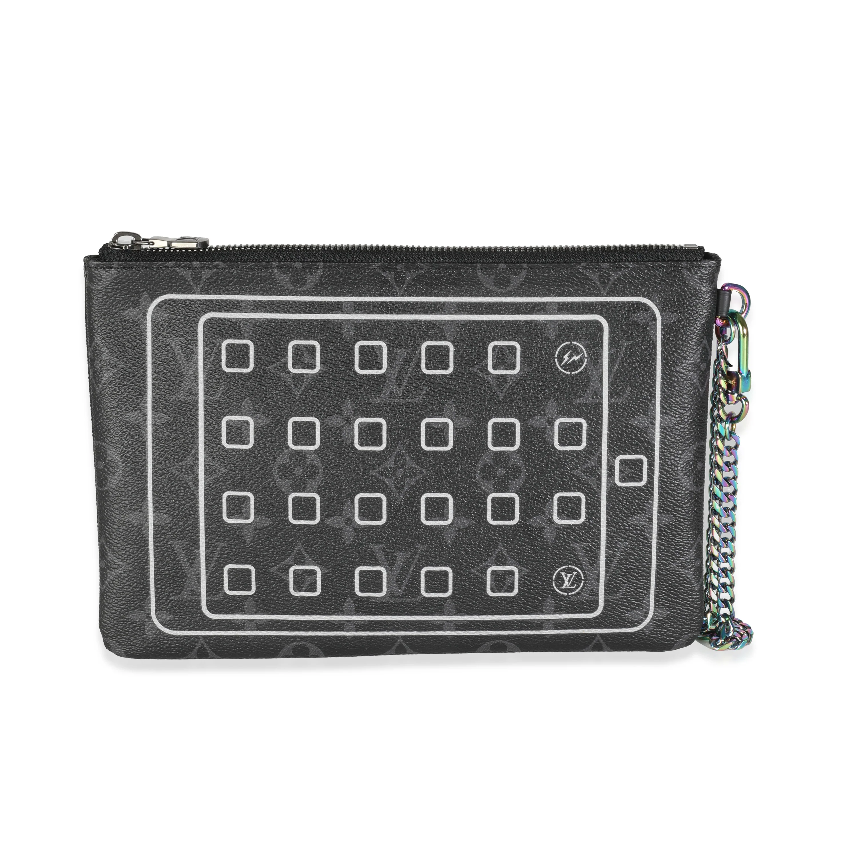 Monogram Eclipse Canvas Fragment Design Ipad Pouch - Image 4