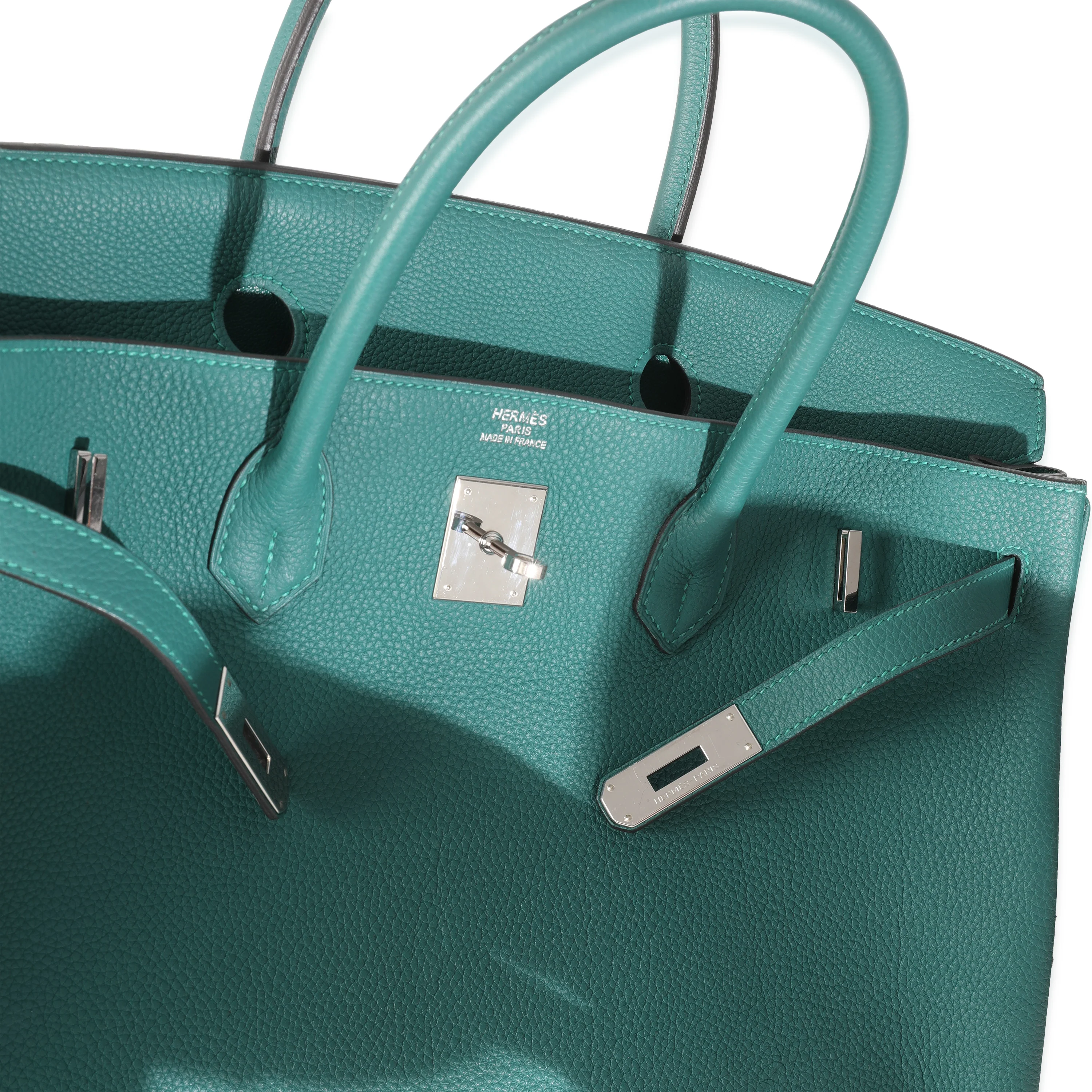 Malachite Togo Birkin 40 PHW - Image 9