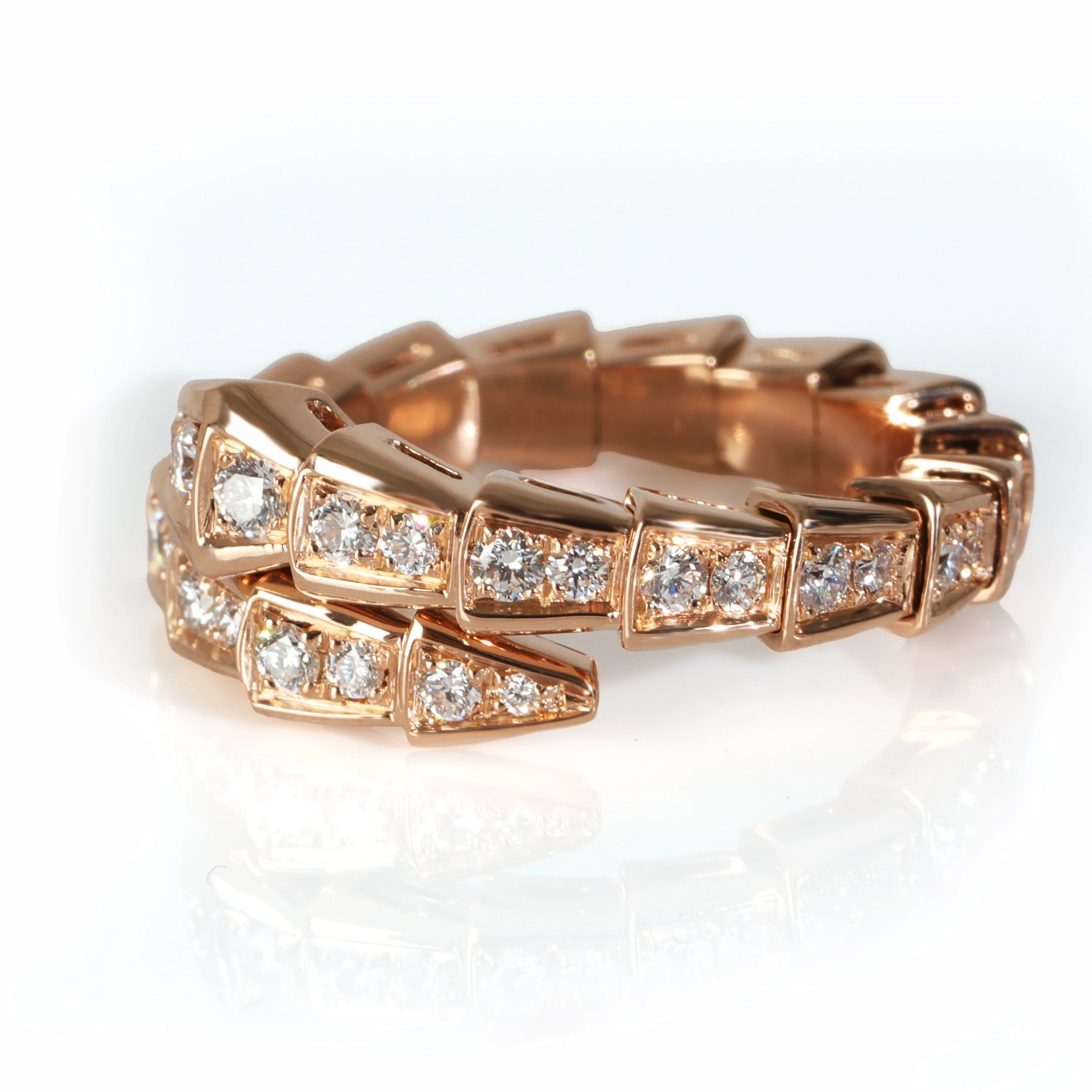 Serpenti Diamond Ring in 18k Rose Gold 0.66 CTW - Image 2