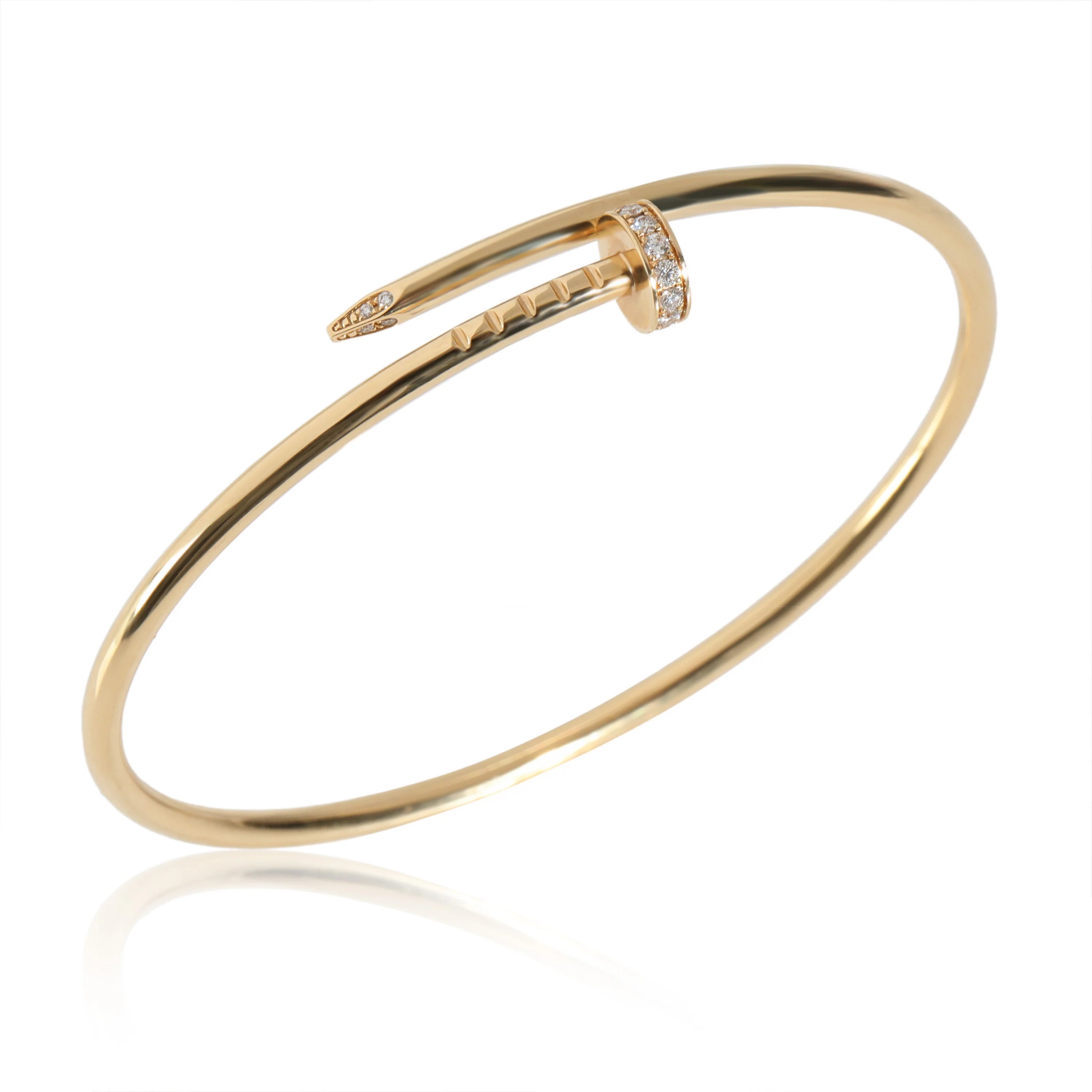 Juste Un Clou Bracelet, Small Model, Diamonds (Yellow Gold) - Image 3