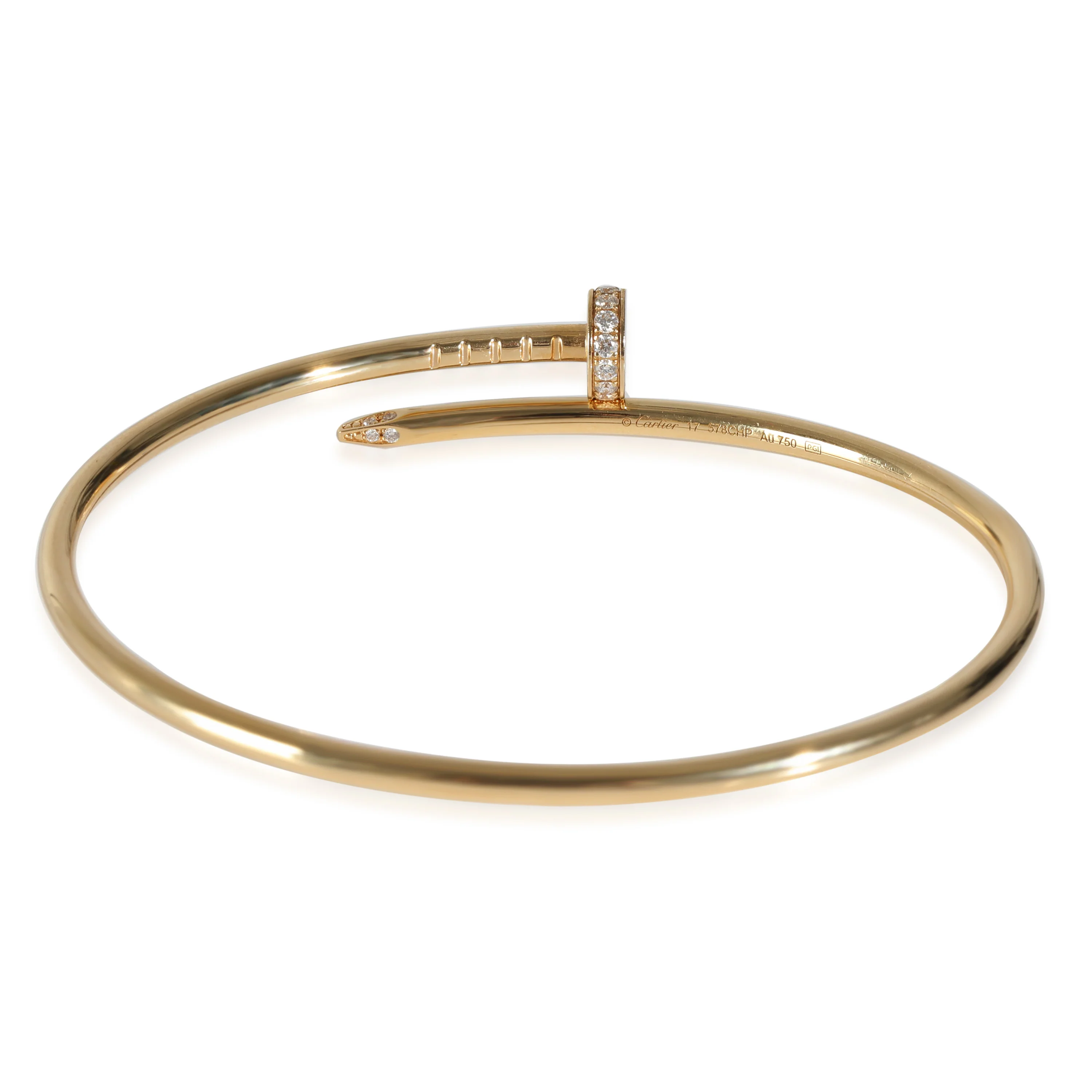 Juste Un Clou Bracelet, Small Model, Diamonds (Yellow Gold) - Image 4