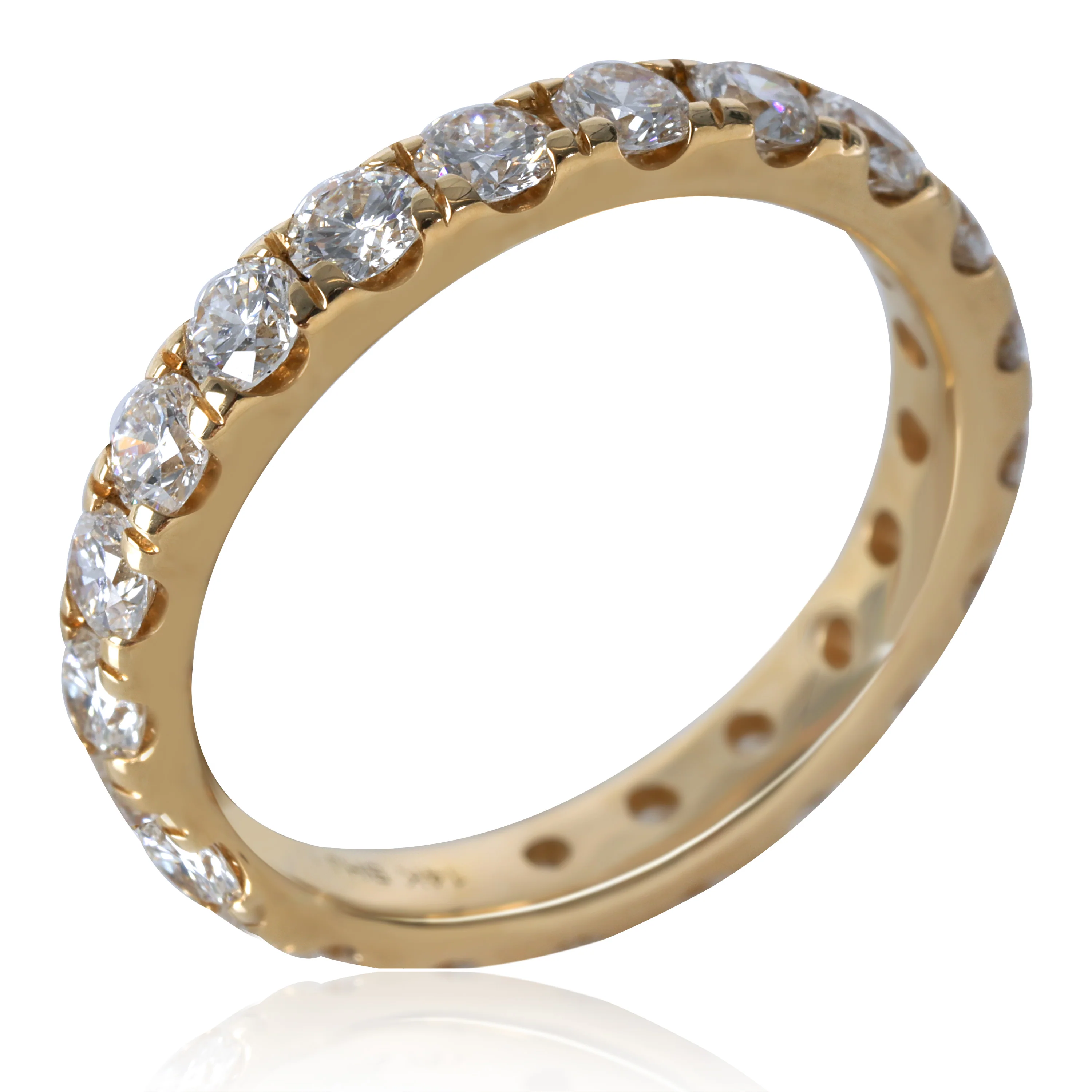 Lab-Grown Diamond Wedding Band in 14K Yellow Gold 2 CTW - Image 2