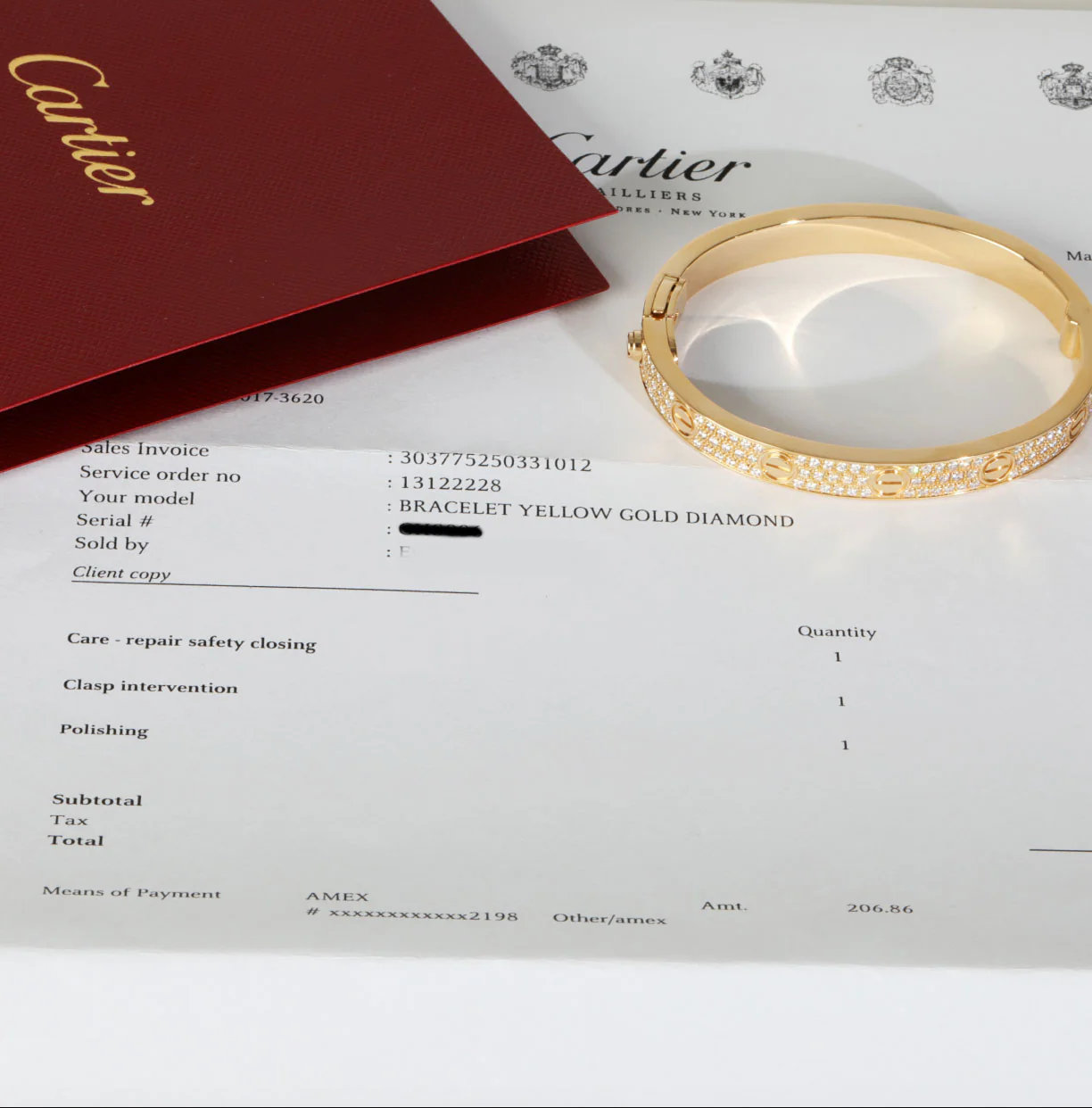 Yellow Gold Diamond Love Bracelet - Image 4
