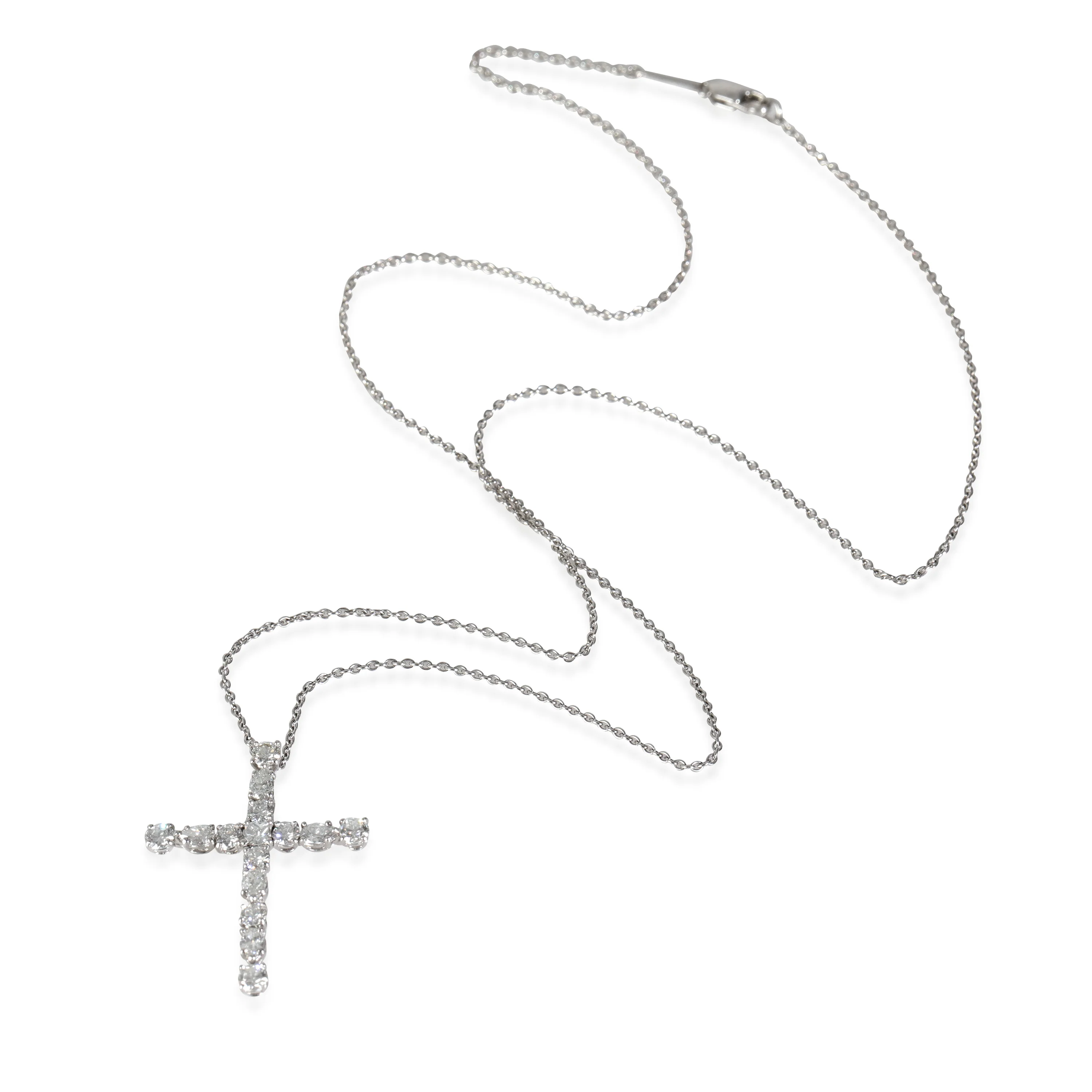 Symbols Cross Diamond Pendant in  Platinum 1.5 CTW - Image 2