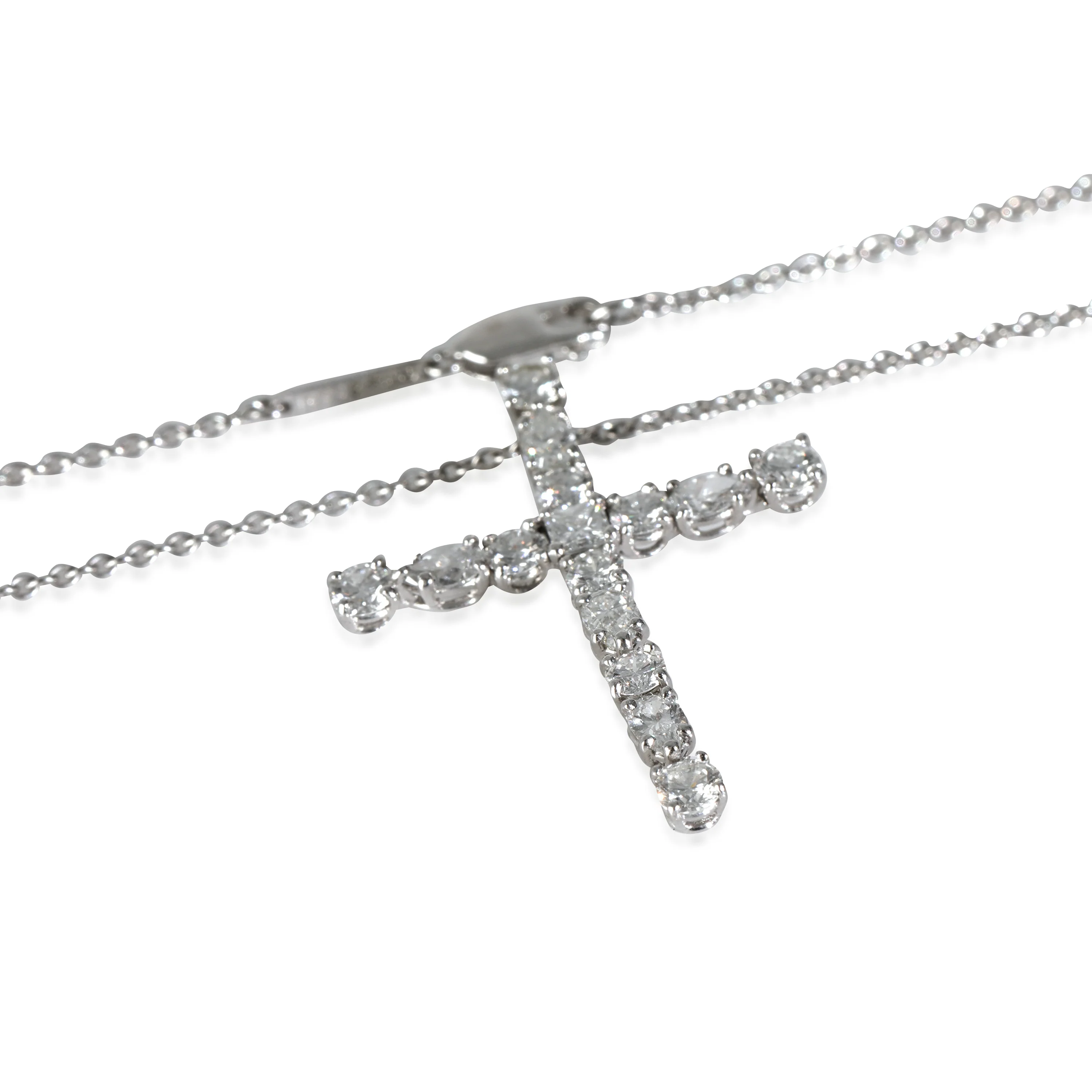 Symbols Cross Diamond Pendant in  Platinum 1.5 CTW - Image 3