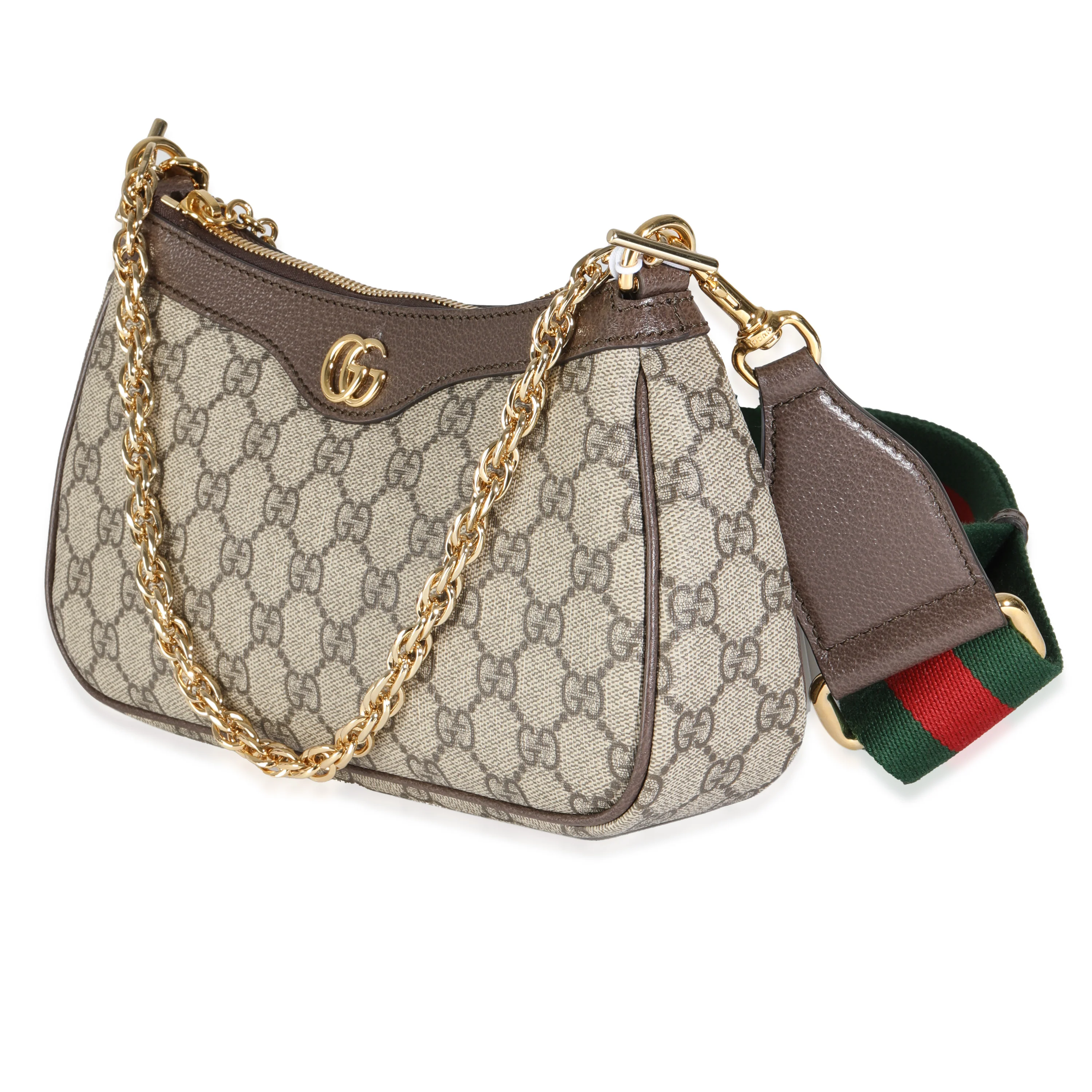 Beige GG Supreme Canvas Small Ophidia Shoulder Bag - Image 2