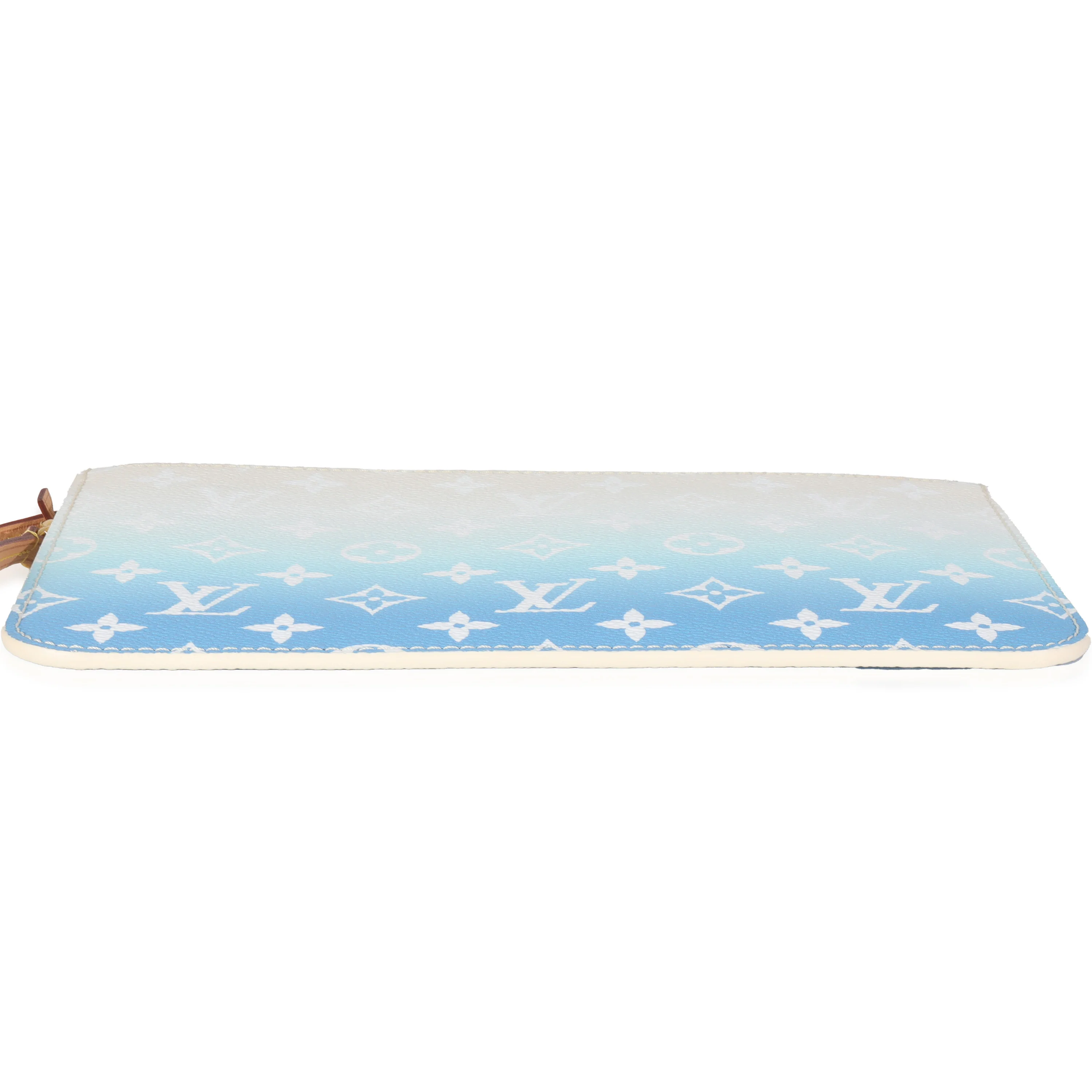 Blue By The Pool Monogram Canvas Neverfull Pouch - Image 5