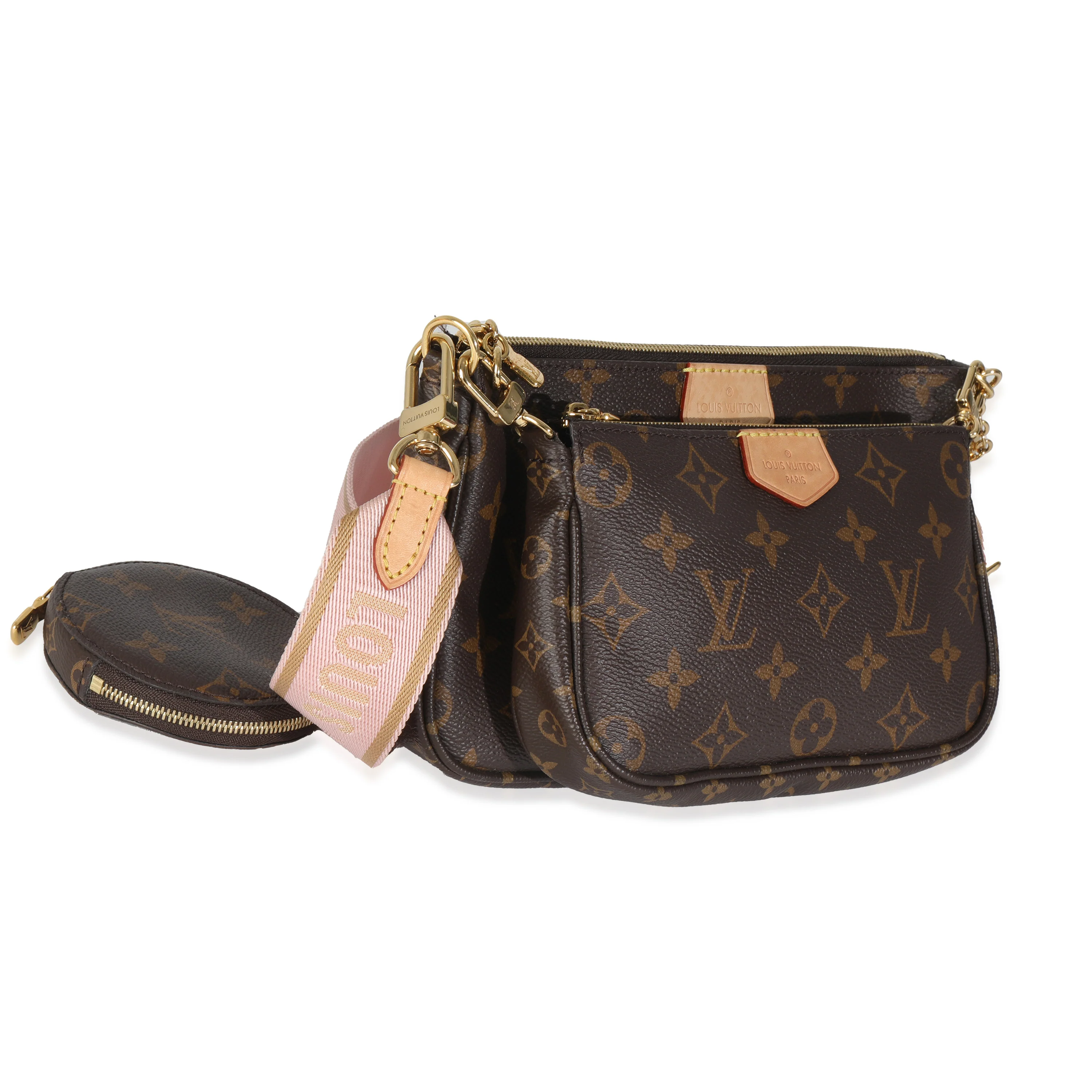 Rose Clair Monogram Canvas Multi Pochette Accessoires - Image 3
