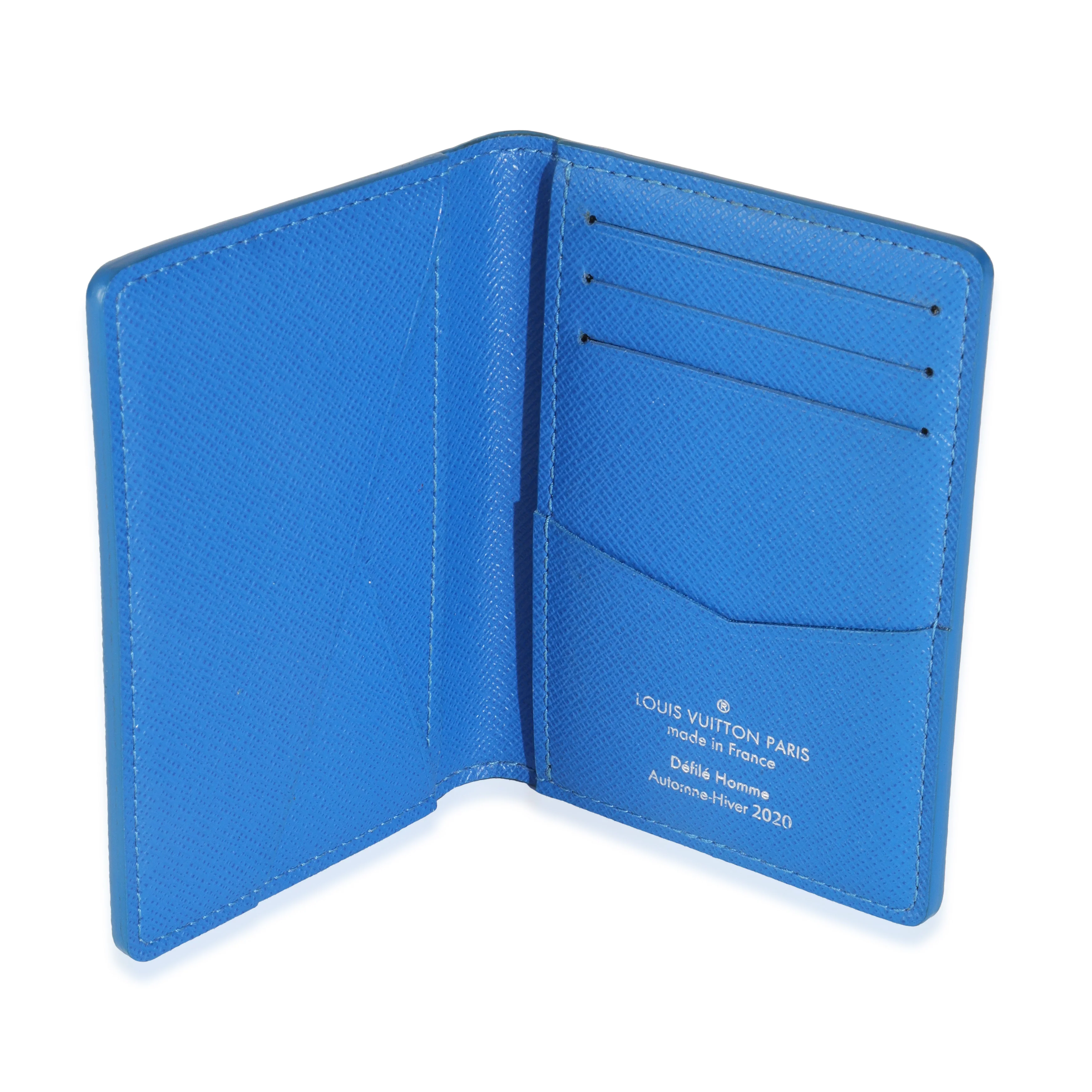 Blue Monogram Clouds Canvas Pocket Organizer - Image 5