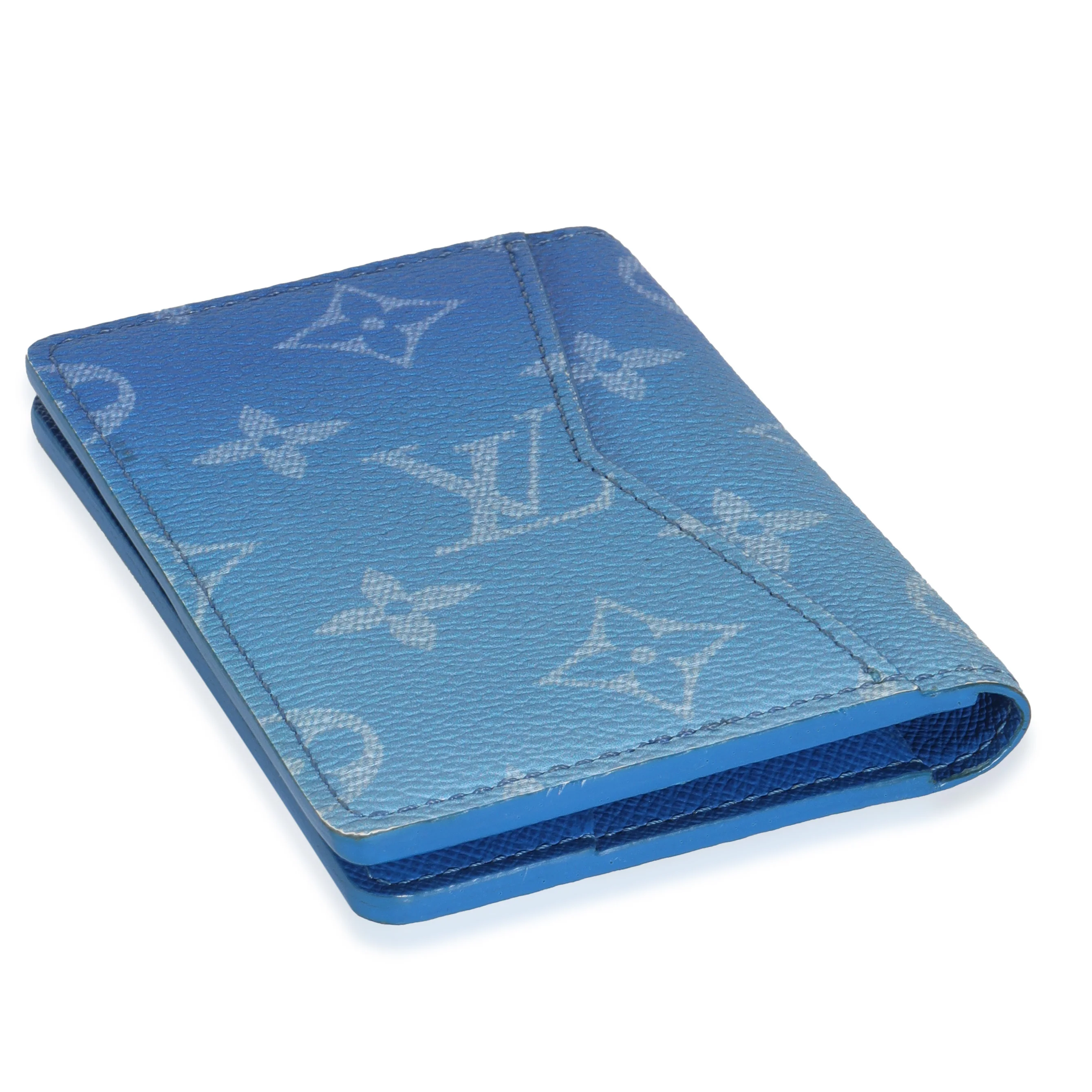 Blue Monogram Clouds Canvas Pocket Organizer - Image 6