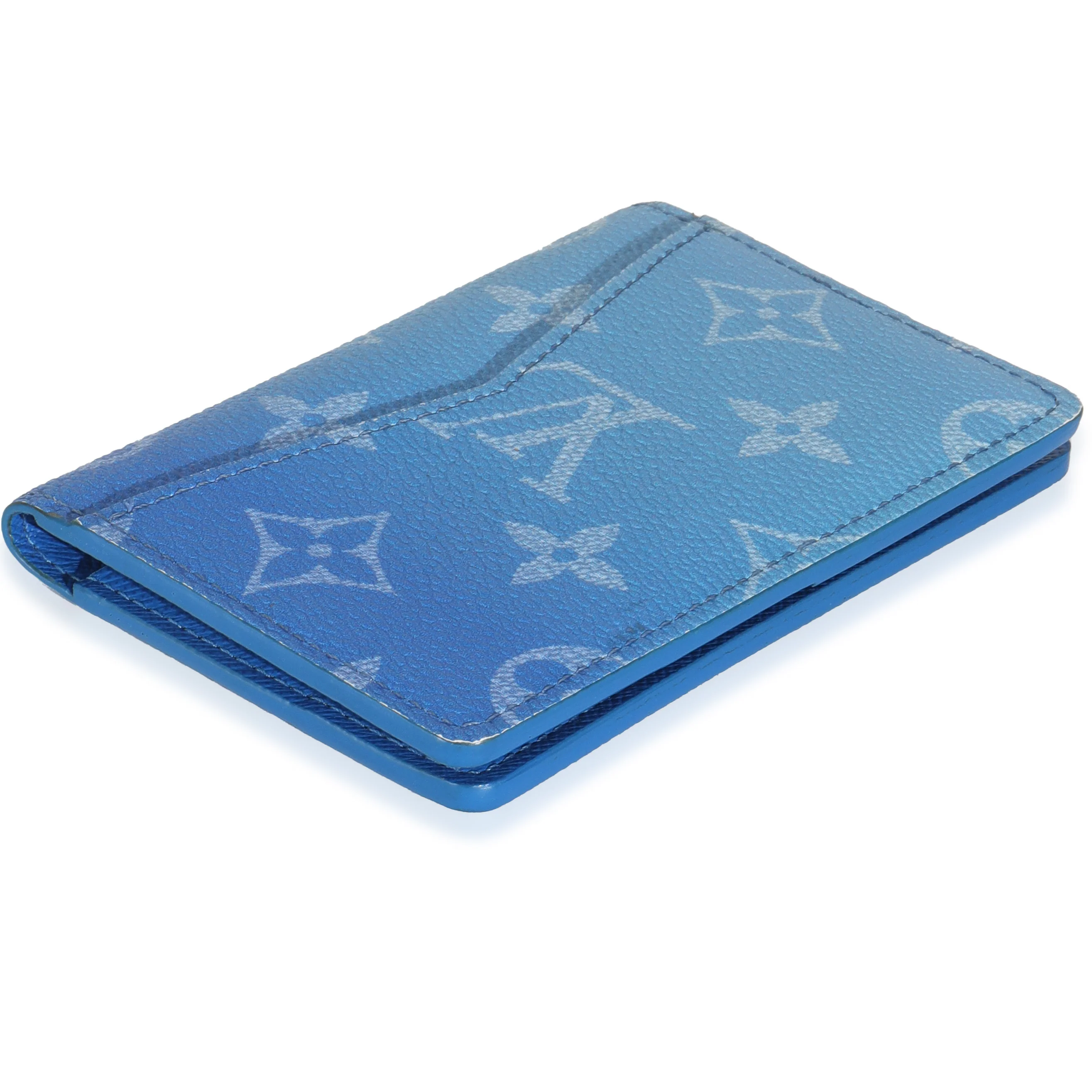 Blue Monogram Clouds Canvas Pocket Organizer - Image 8