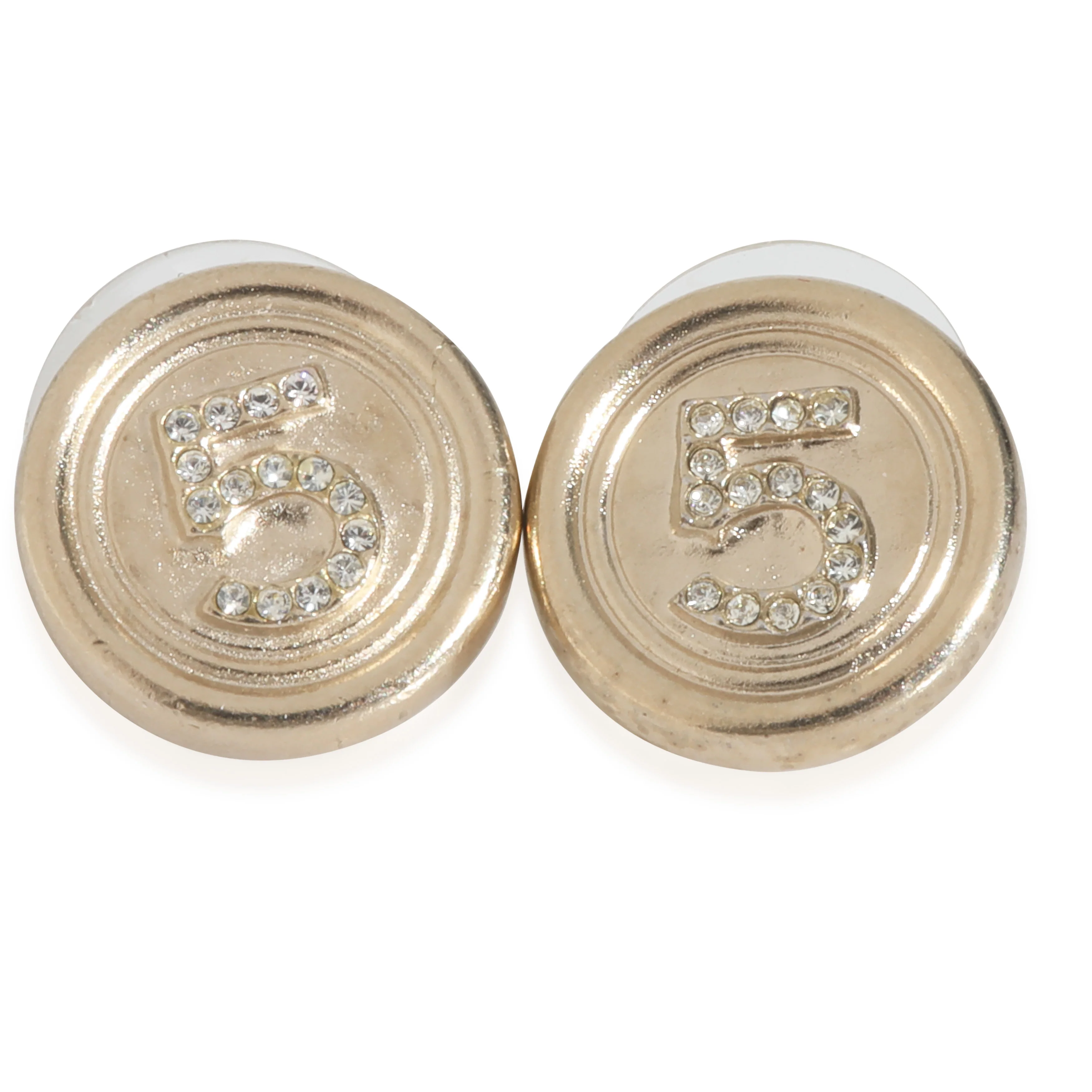 Gold-Plated 2021 Number 5 Stud Earrings