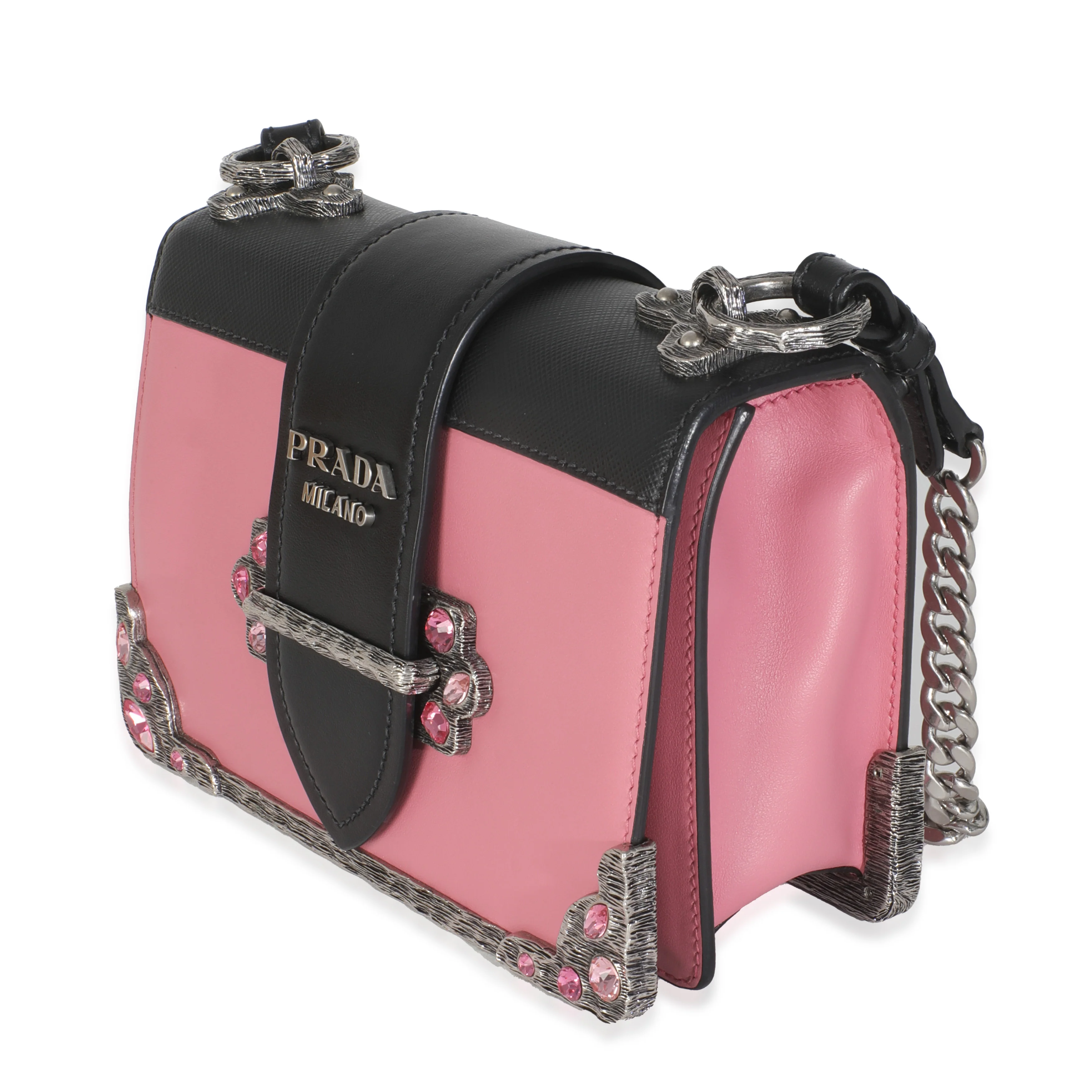 Pink Calfskin Embellished Small Cahier Bag - Image 2