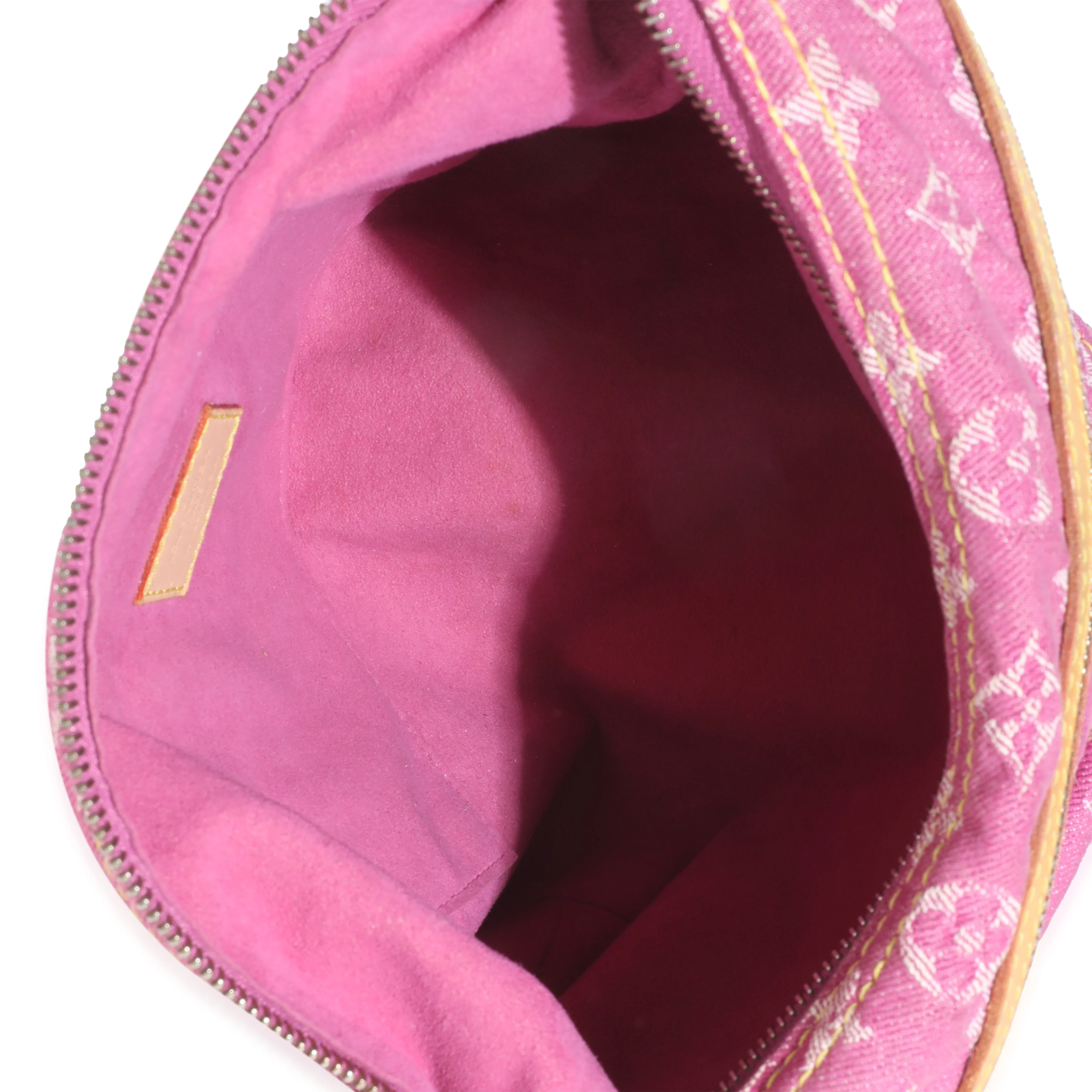 Pink Monogram Denim Pleaty Bag - Image 7