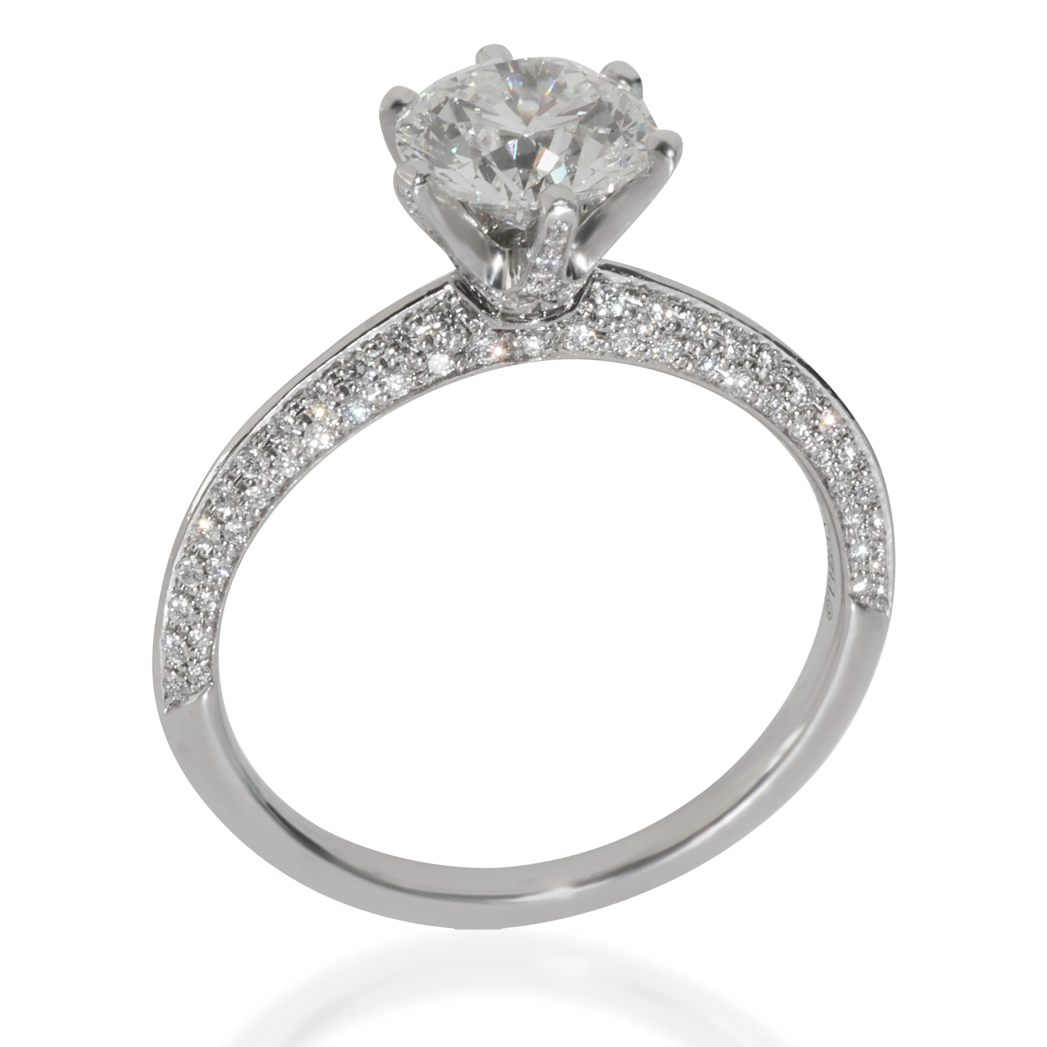 1.44 ct Diamond Pave Tiffany Setting Engagement Ring - Image 3