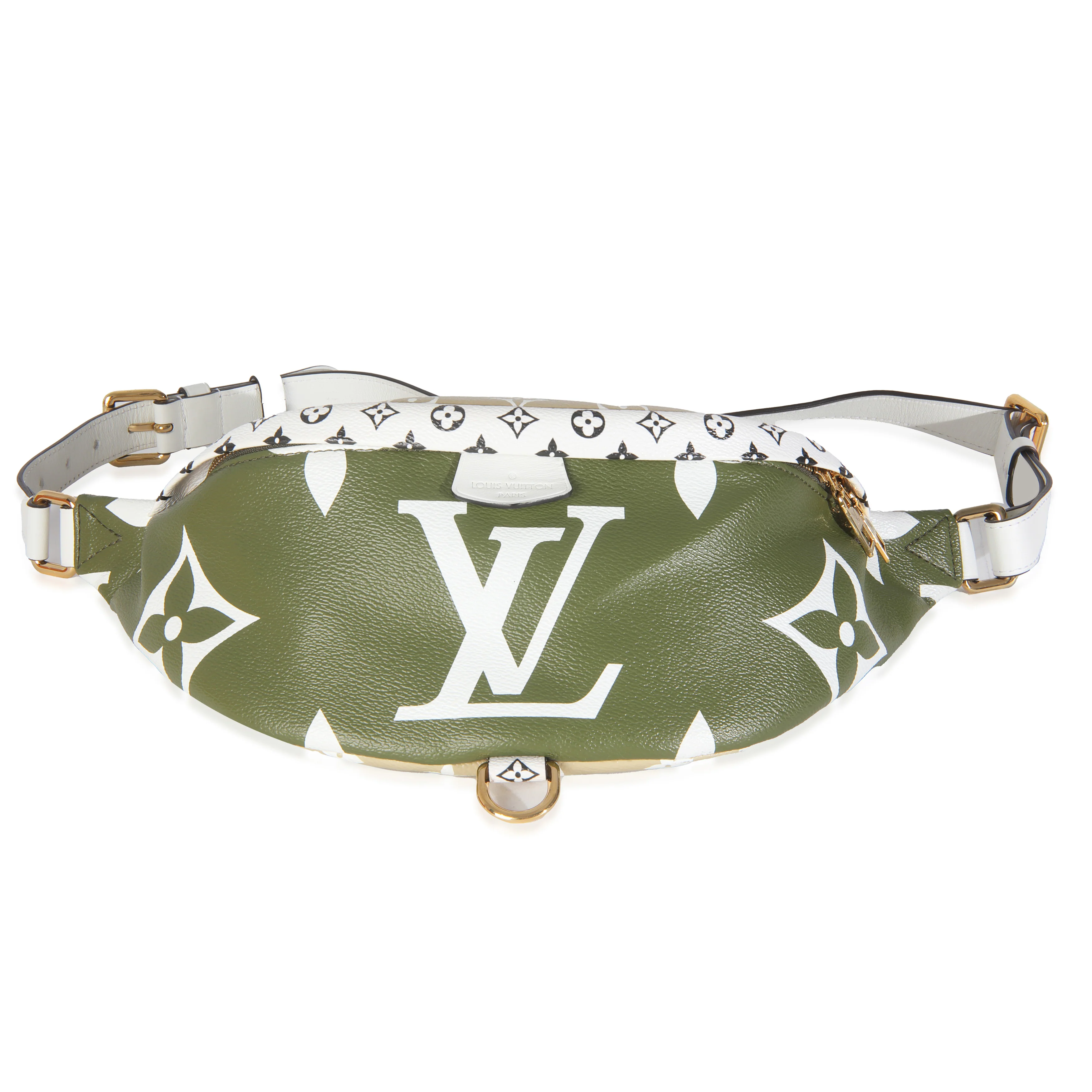 Khaki Beige Monogram Giant Canvas Bumbag