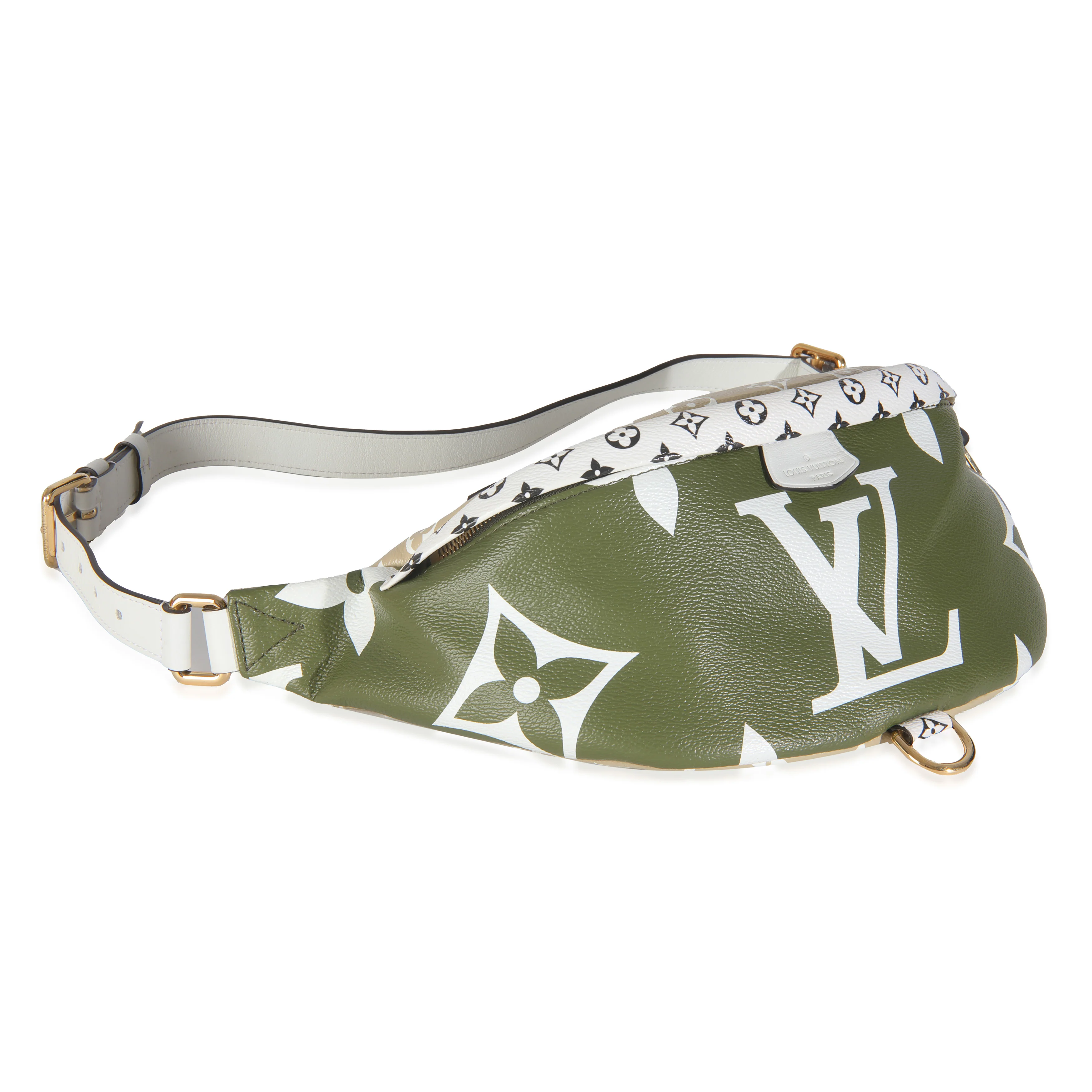 Khaki Beige Monogram Giant Canvas Bumbag - Image 3