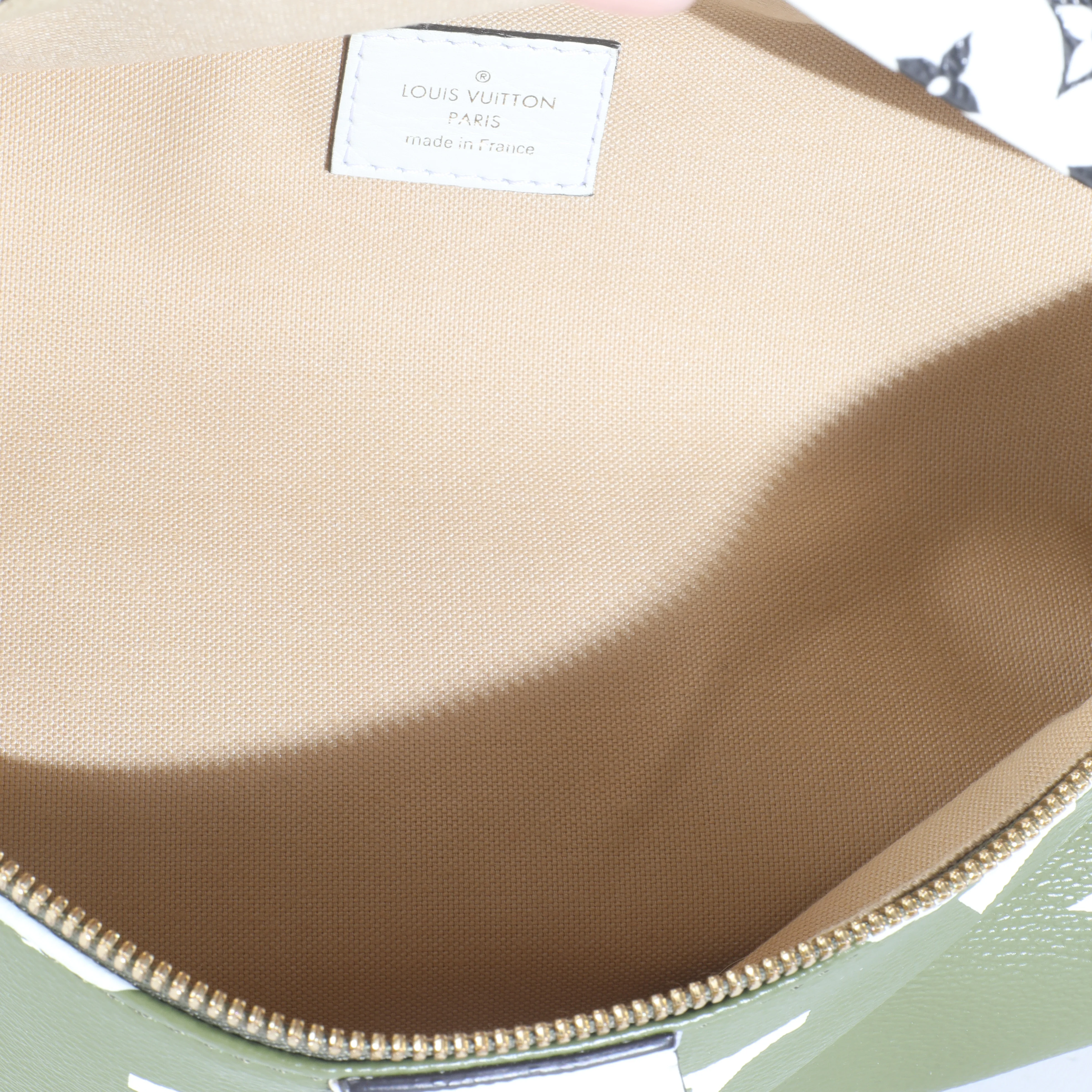 Khaki Beige Monogram Giant Canvas Bumbag - Image 7