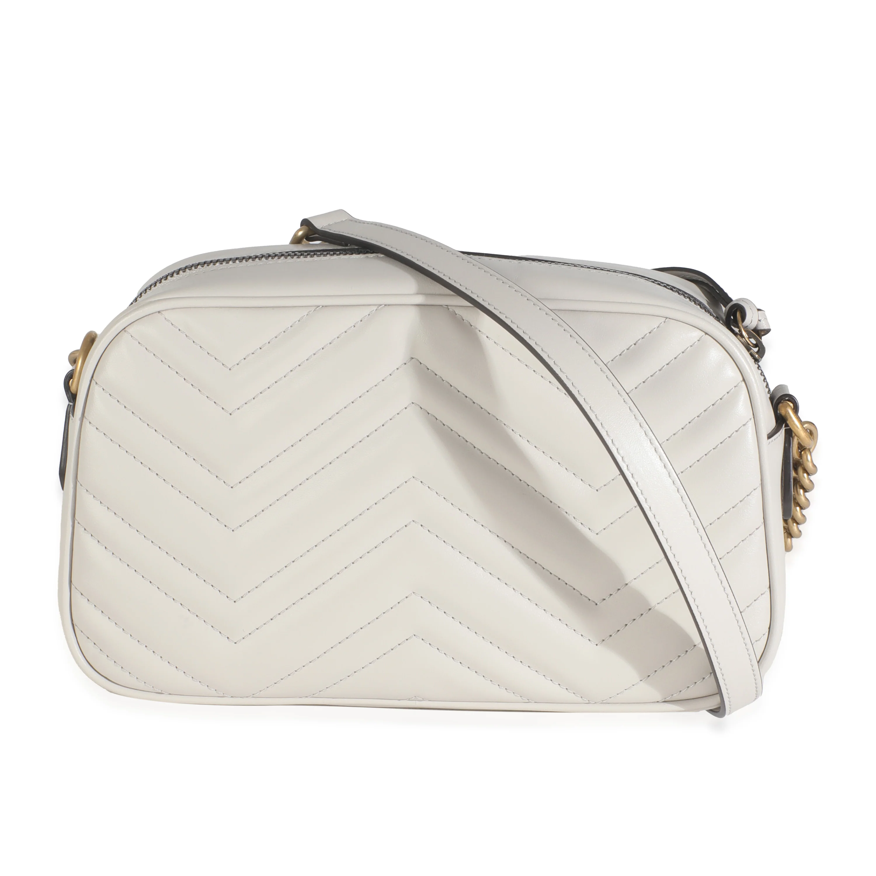 Light Grey Matelasse Calfskin Small GG Marmont - Image 5