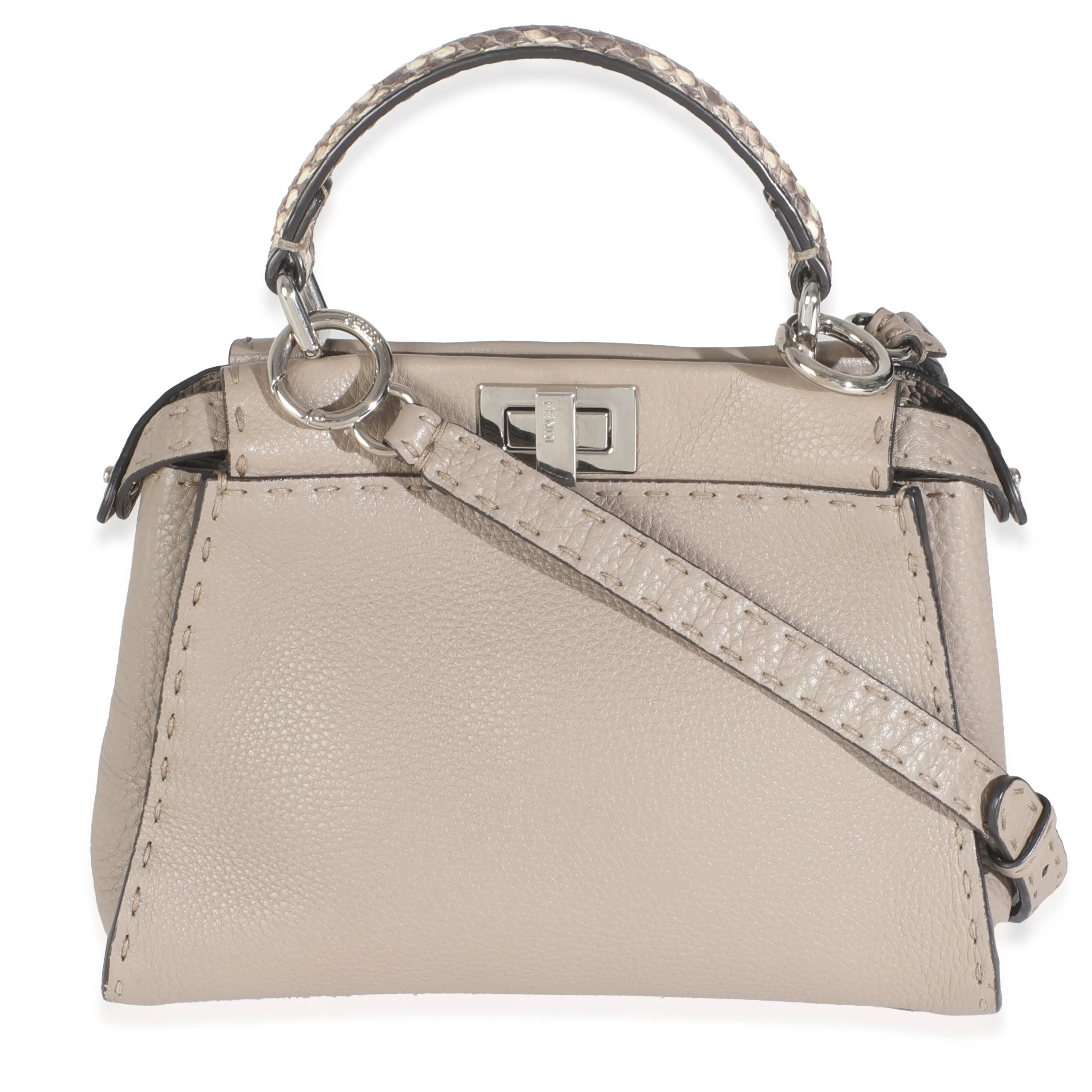 Python Grey Calfskin Selleria Mini Peekaboo - Image 4