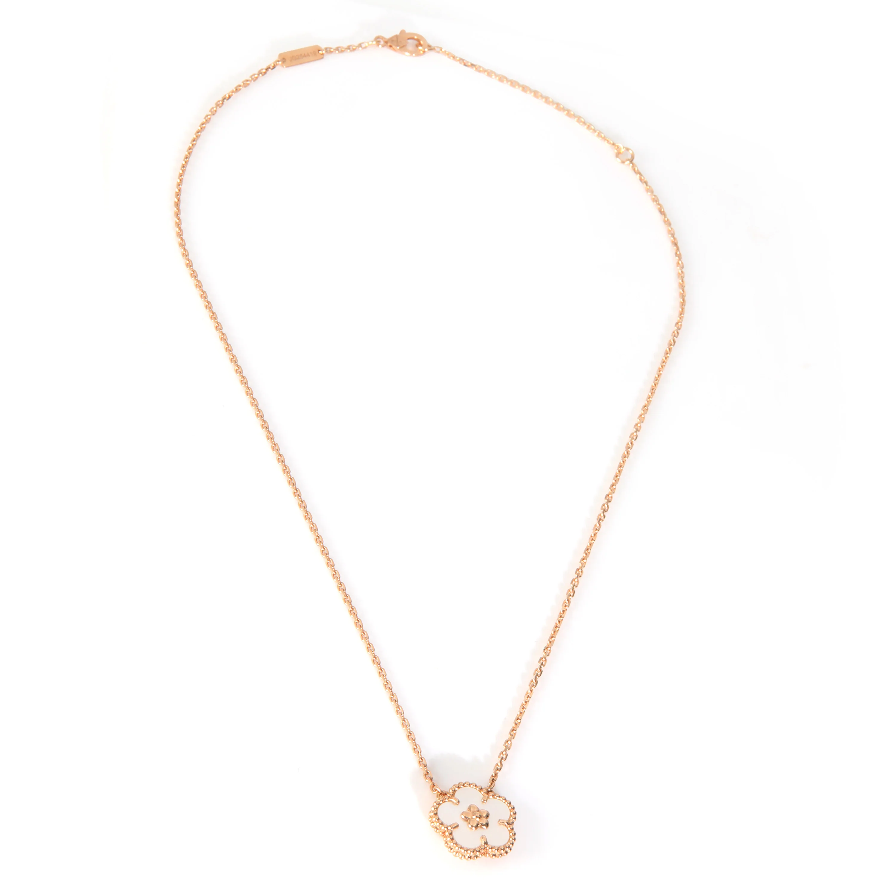 Rose Gold Mother Of Pearl Lucky Spring Plum Blossom Pendant - Image 2