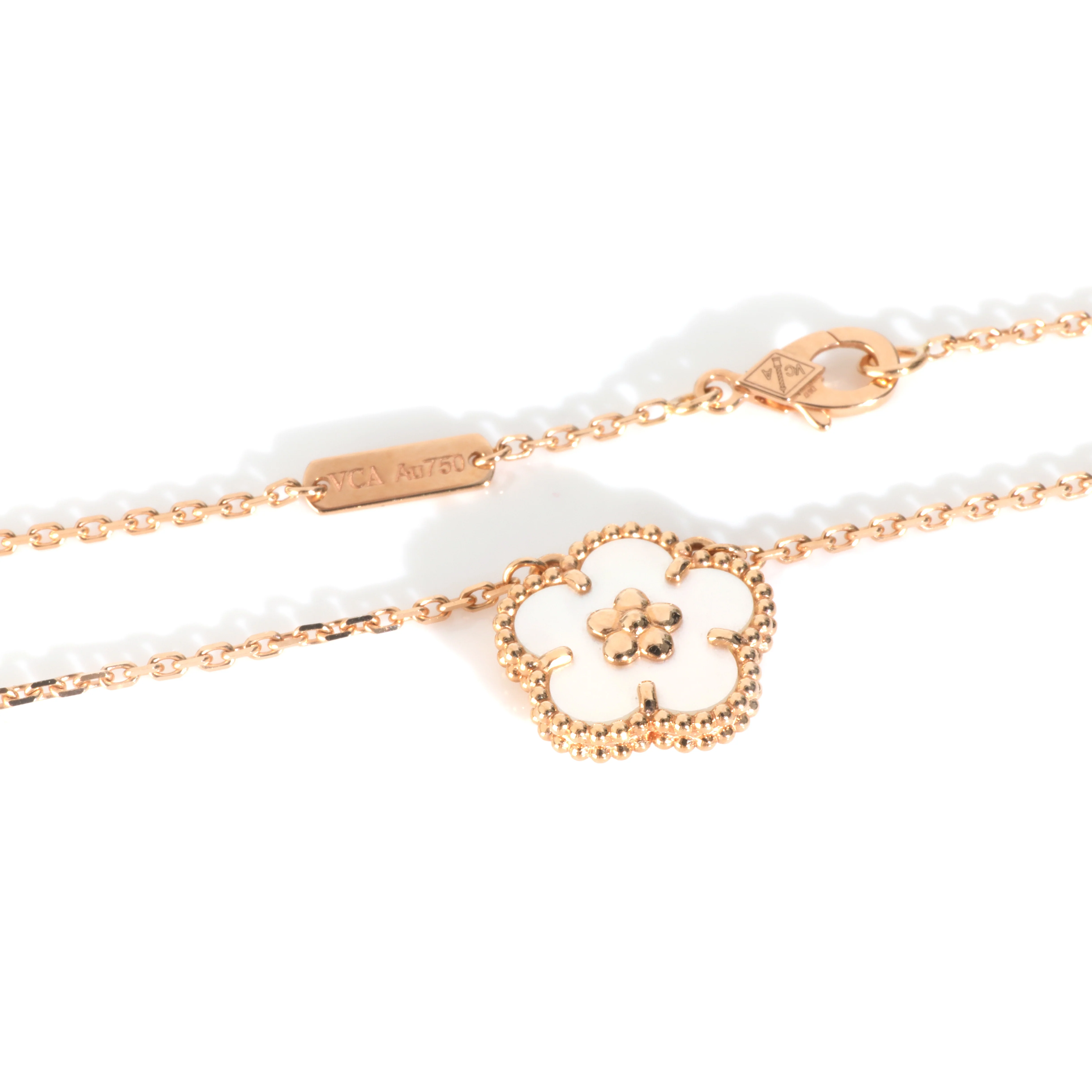 Rose Gold Mother Of Pearl Lucky Spring Plum Blossom Pendant - Image 3