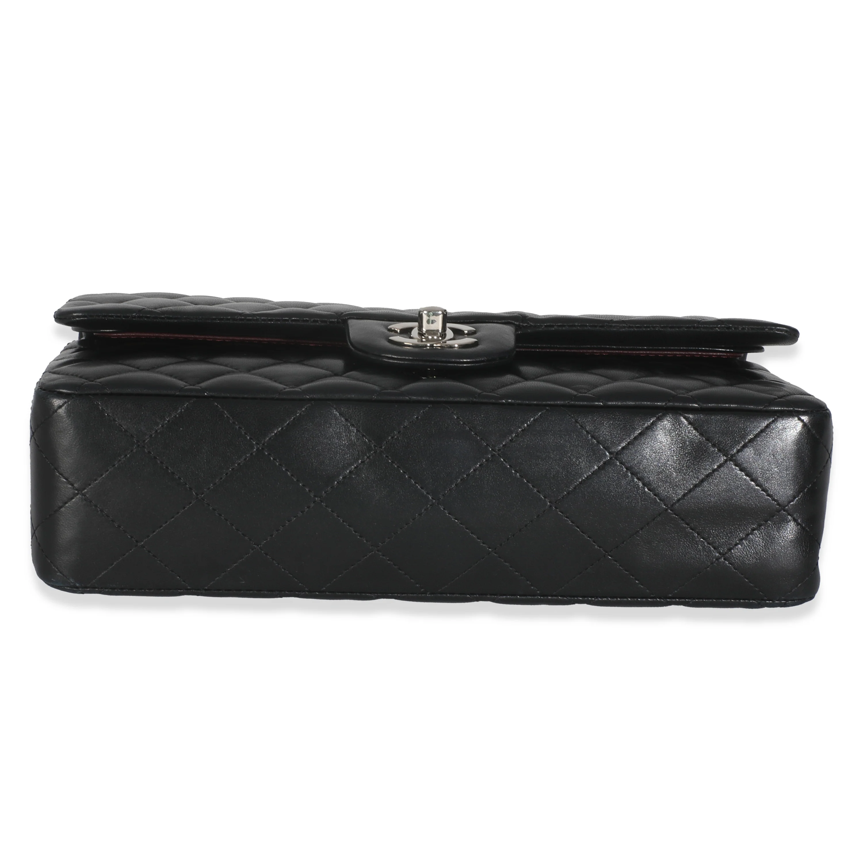 Black Quilted Lambskin Medium Classic Double Flap Bag - Image 5