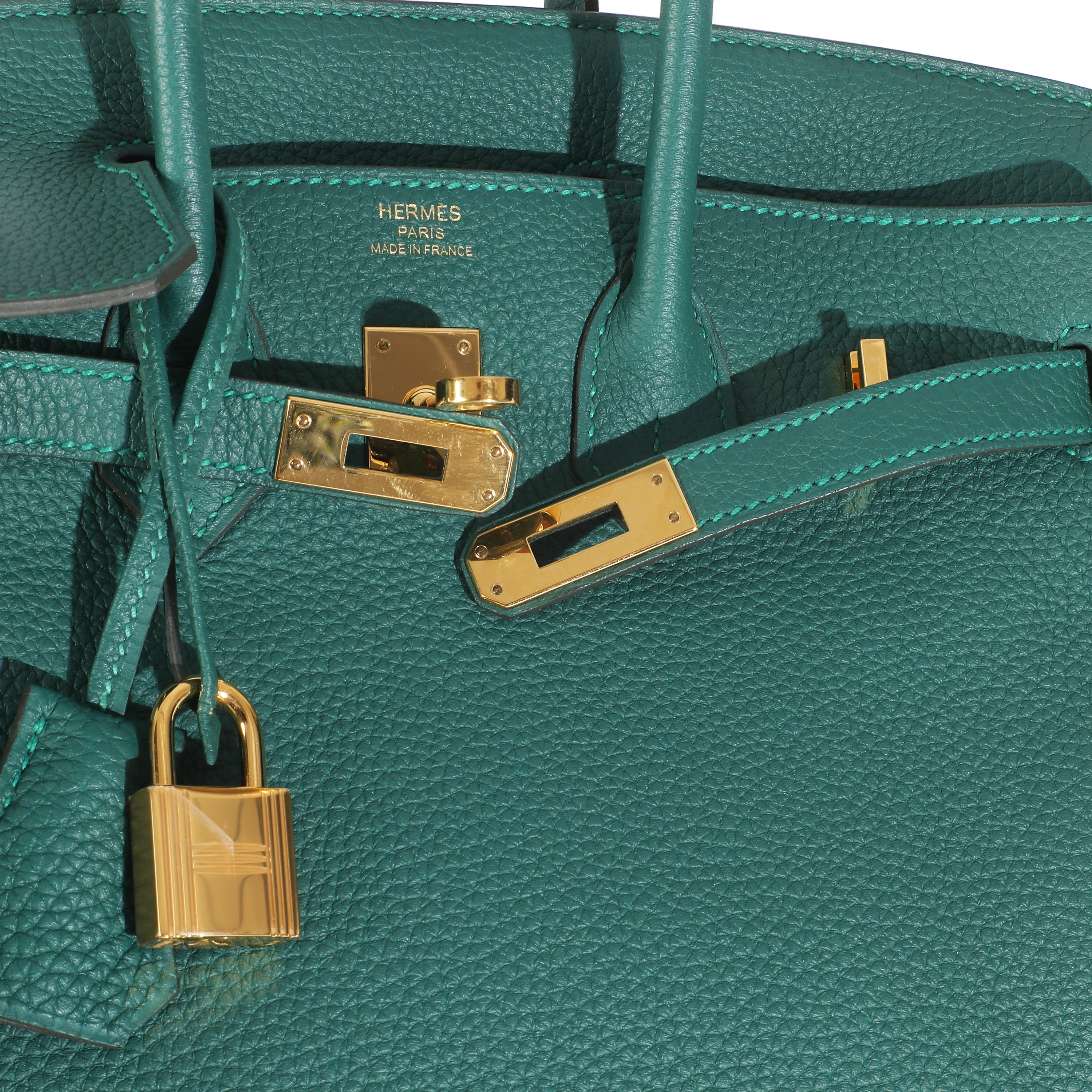 Malachite Togo Birkin 25 GHW - Image 8