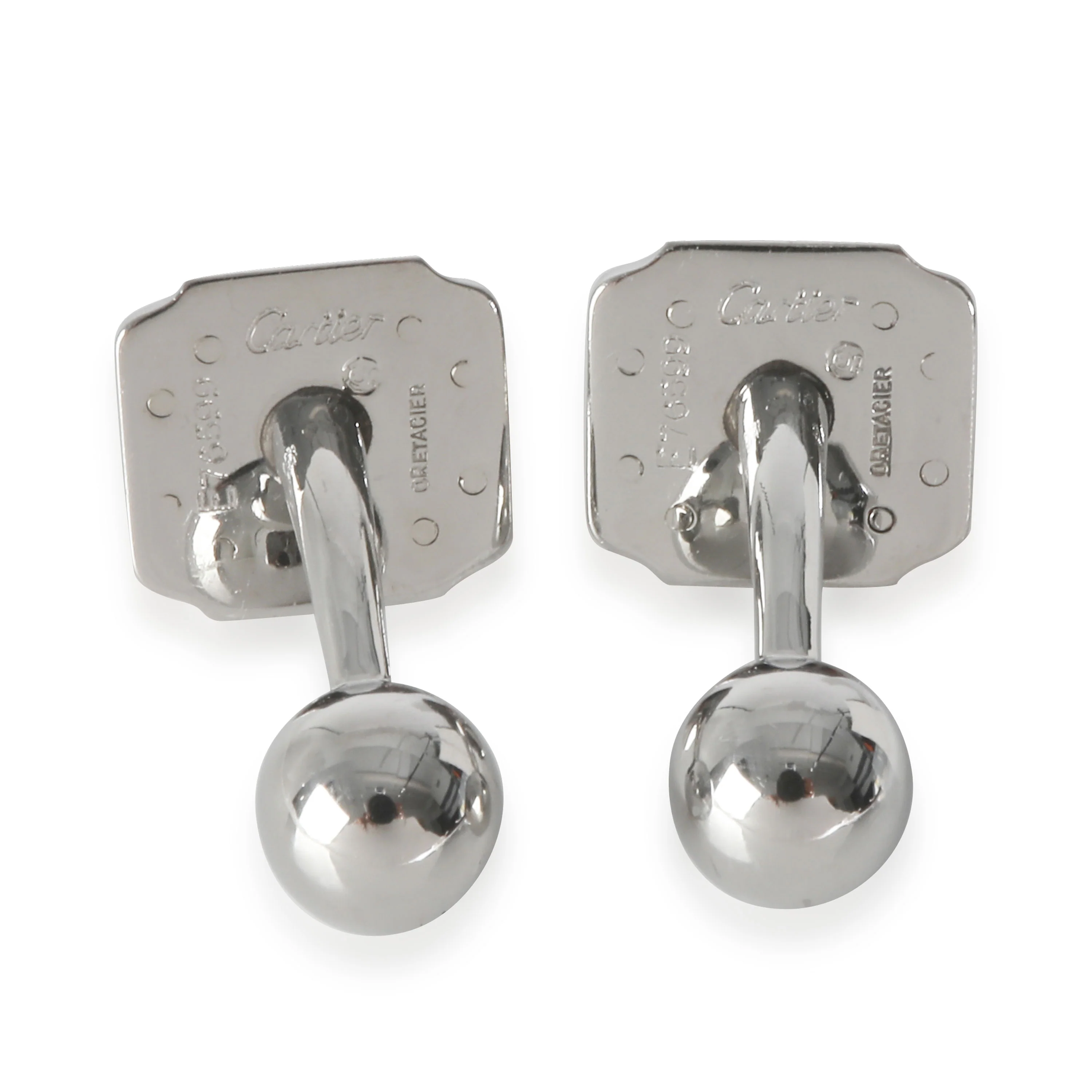 Yellow Gold & Steel Vintage Santos Dumont Cufflinks - Image 3