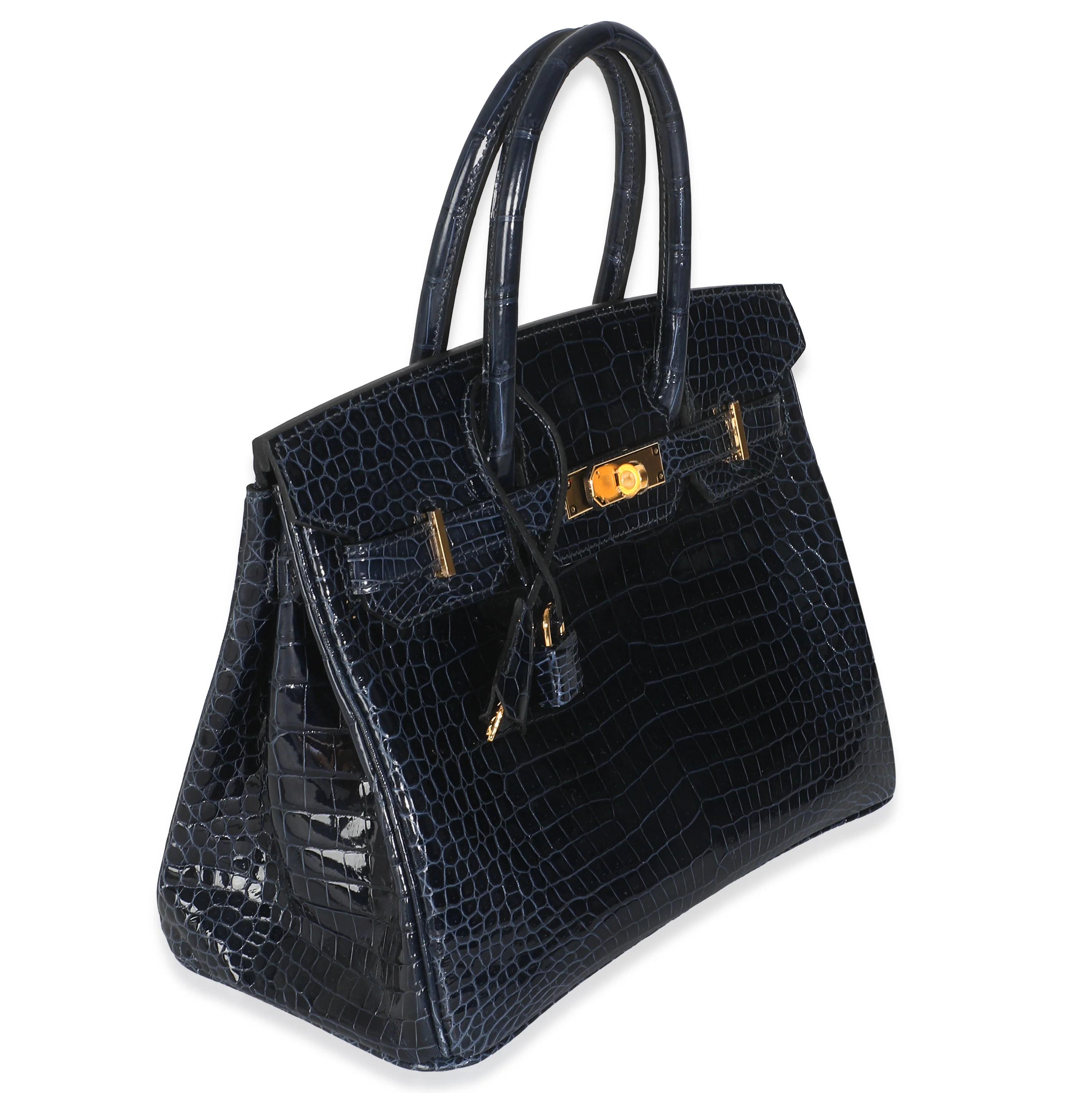 Bleu Marine Crocodile Porosus Birkin 30 GHW - Image 4