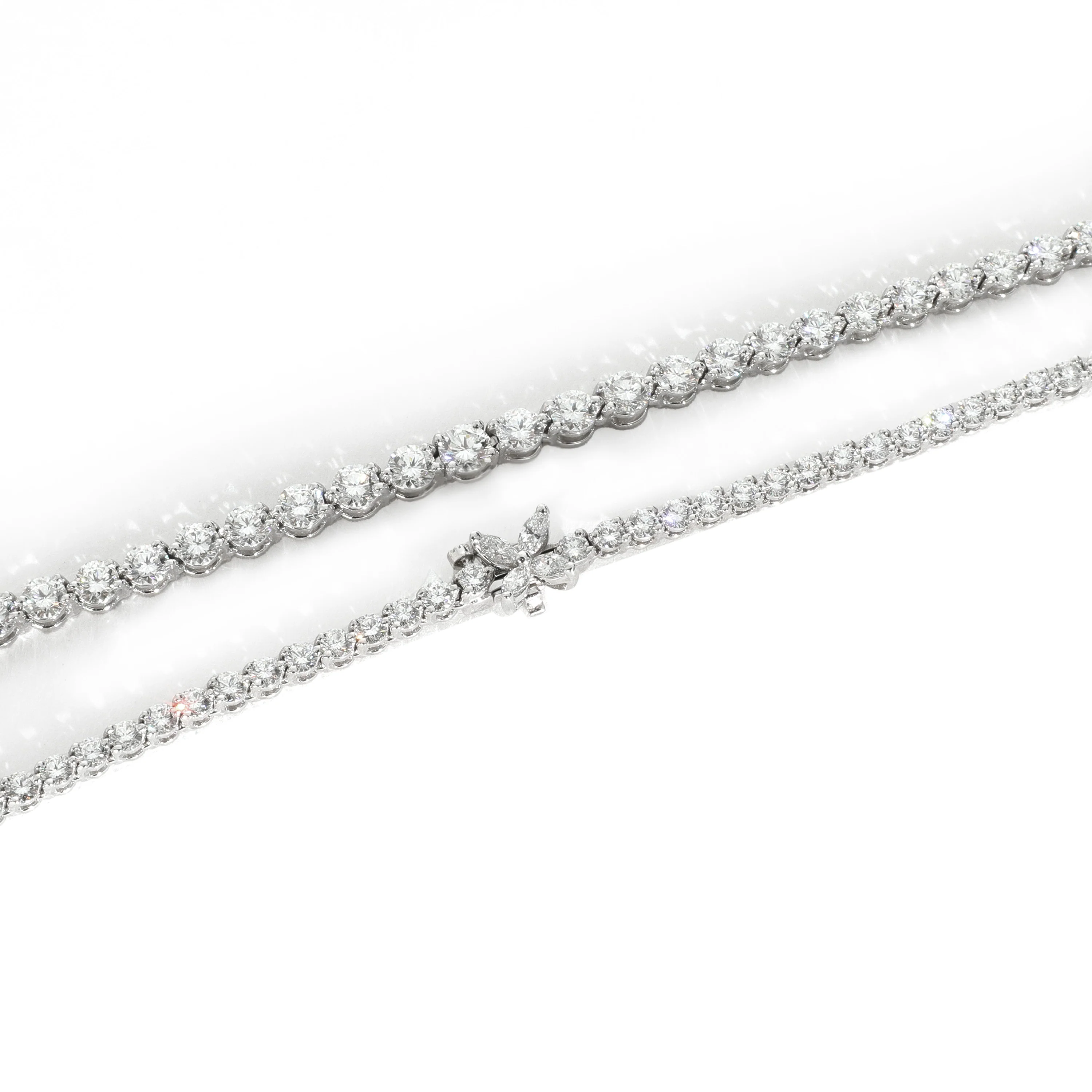 Platinum Diamond Victoria Tennis Necklace - Image 4