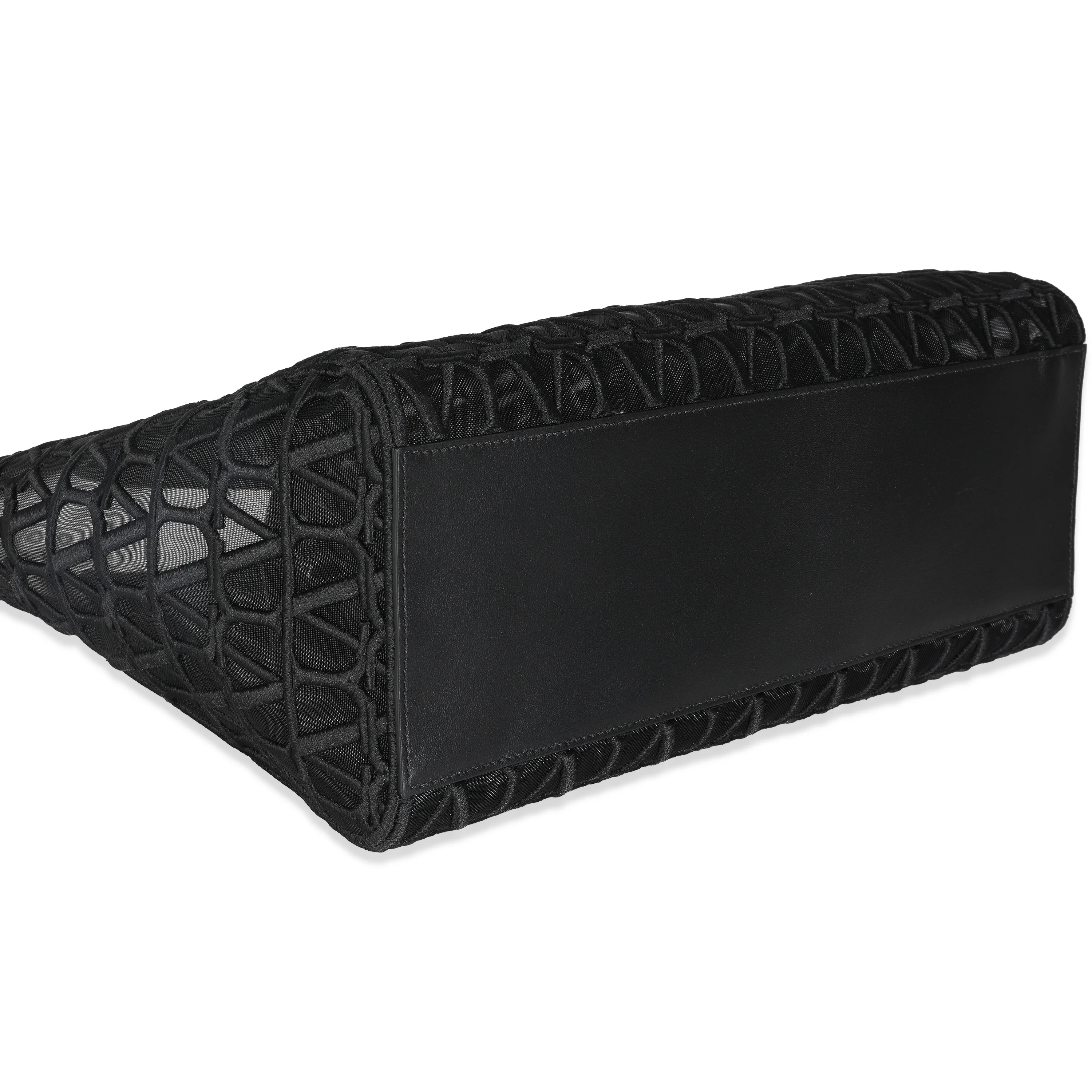 Black Mesh Fabric Le Troisieme Tote Bag - Image 6