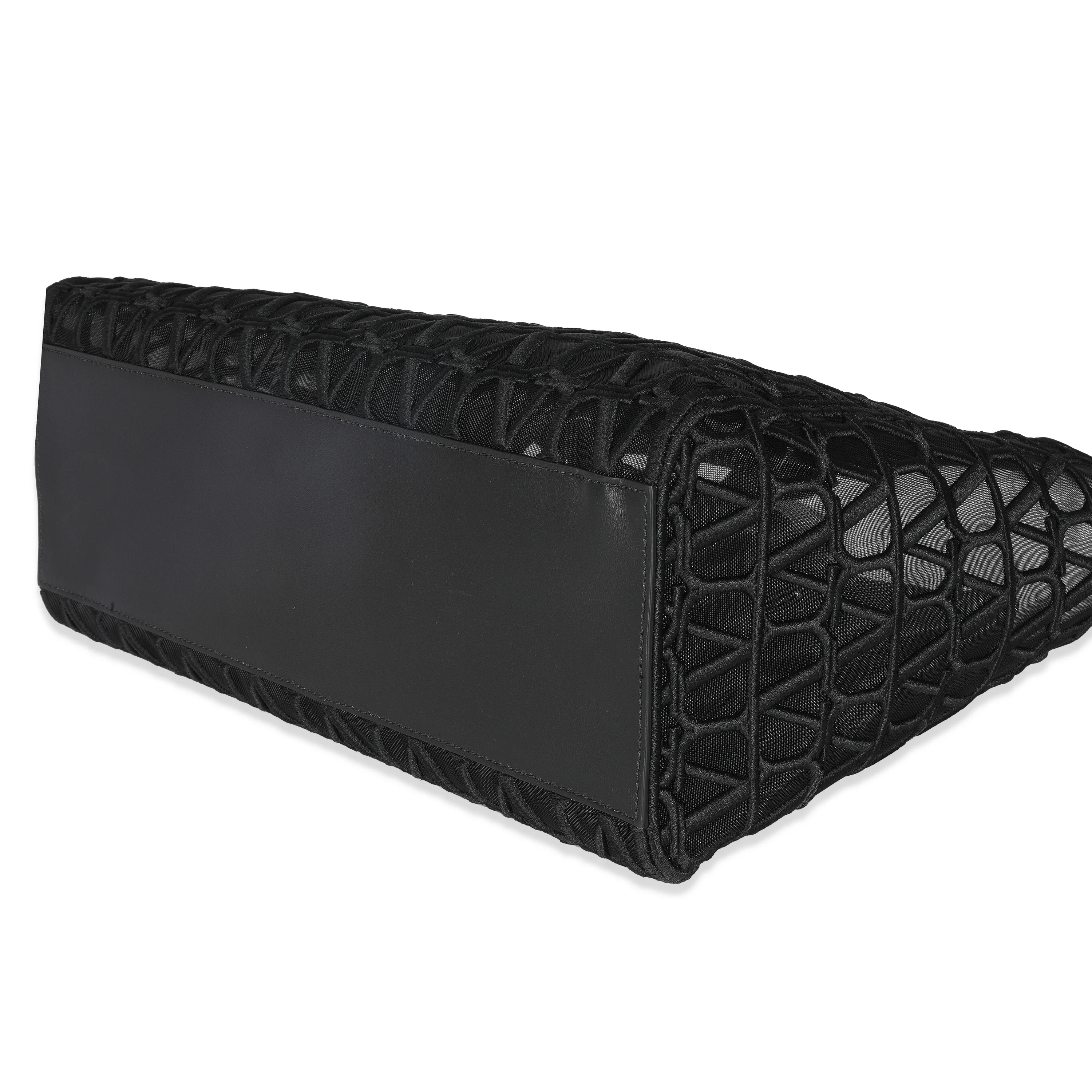 Black Mesh Fabric Le Troisieme Tote Bag - Image 7