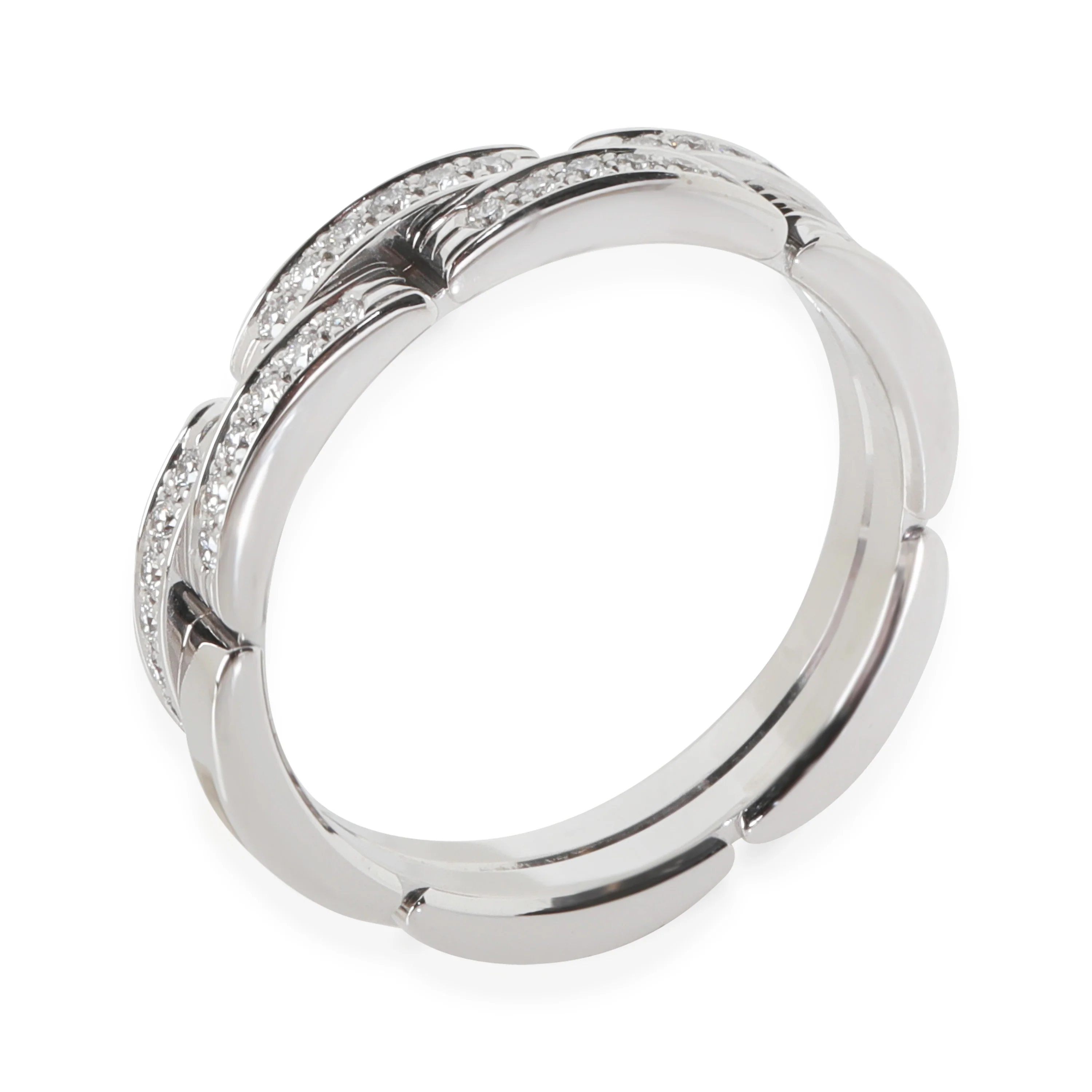 White Gold Diamond Maillon Panthere Double Row Band - Image 3