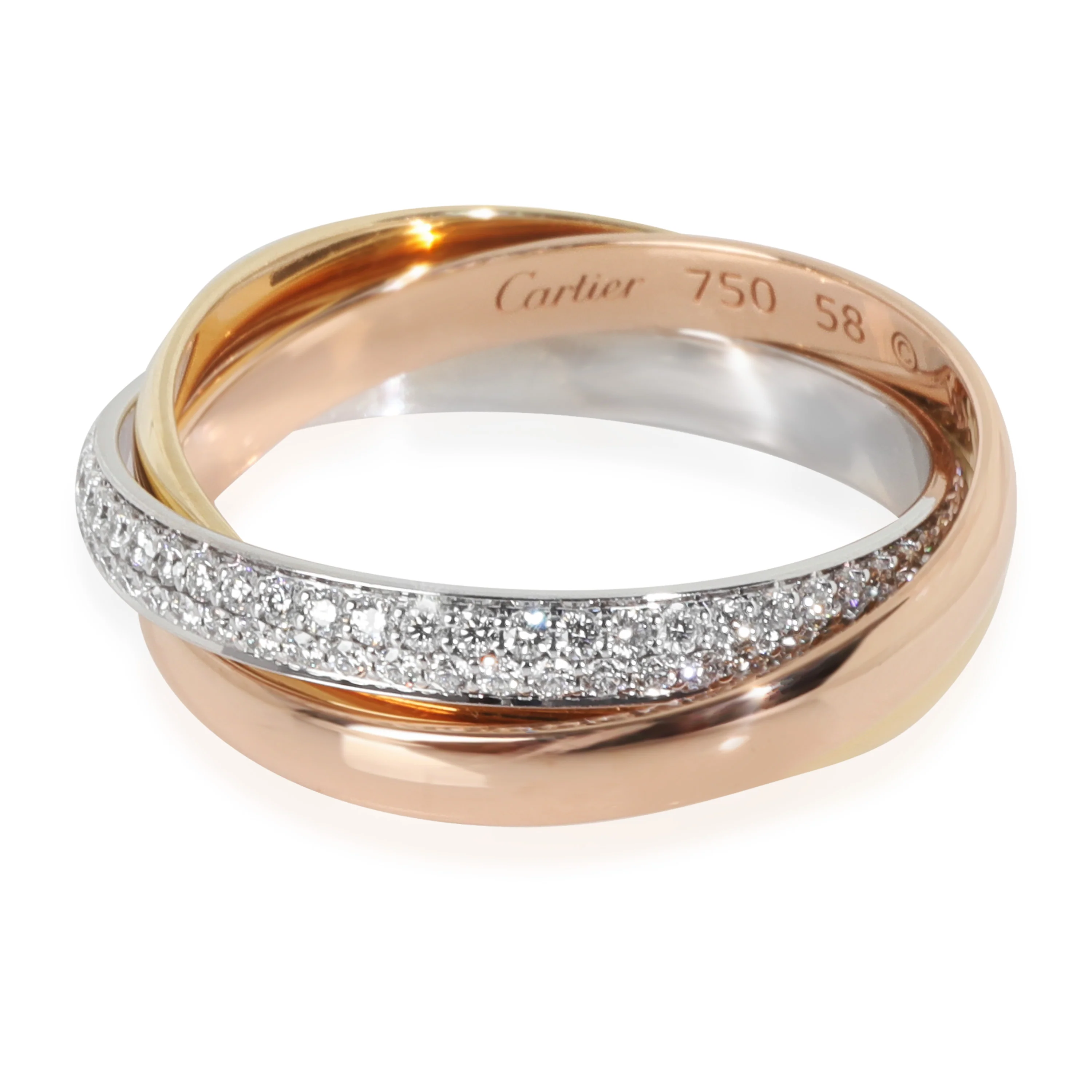 Diamond Small Model Trinity Ring