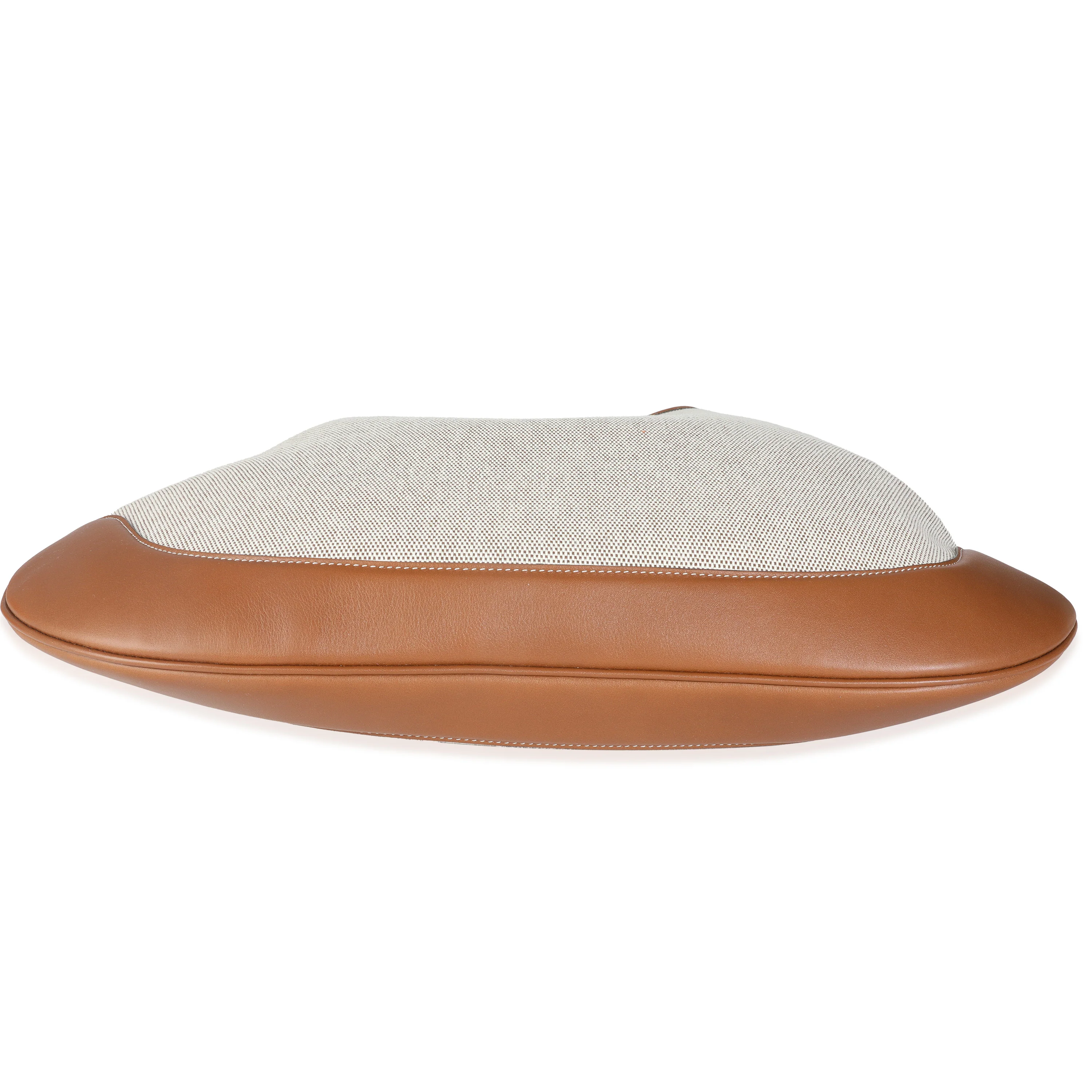 Beige Canvas Medium B Shoulder Bag - Image 7