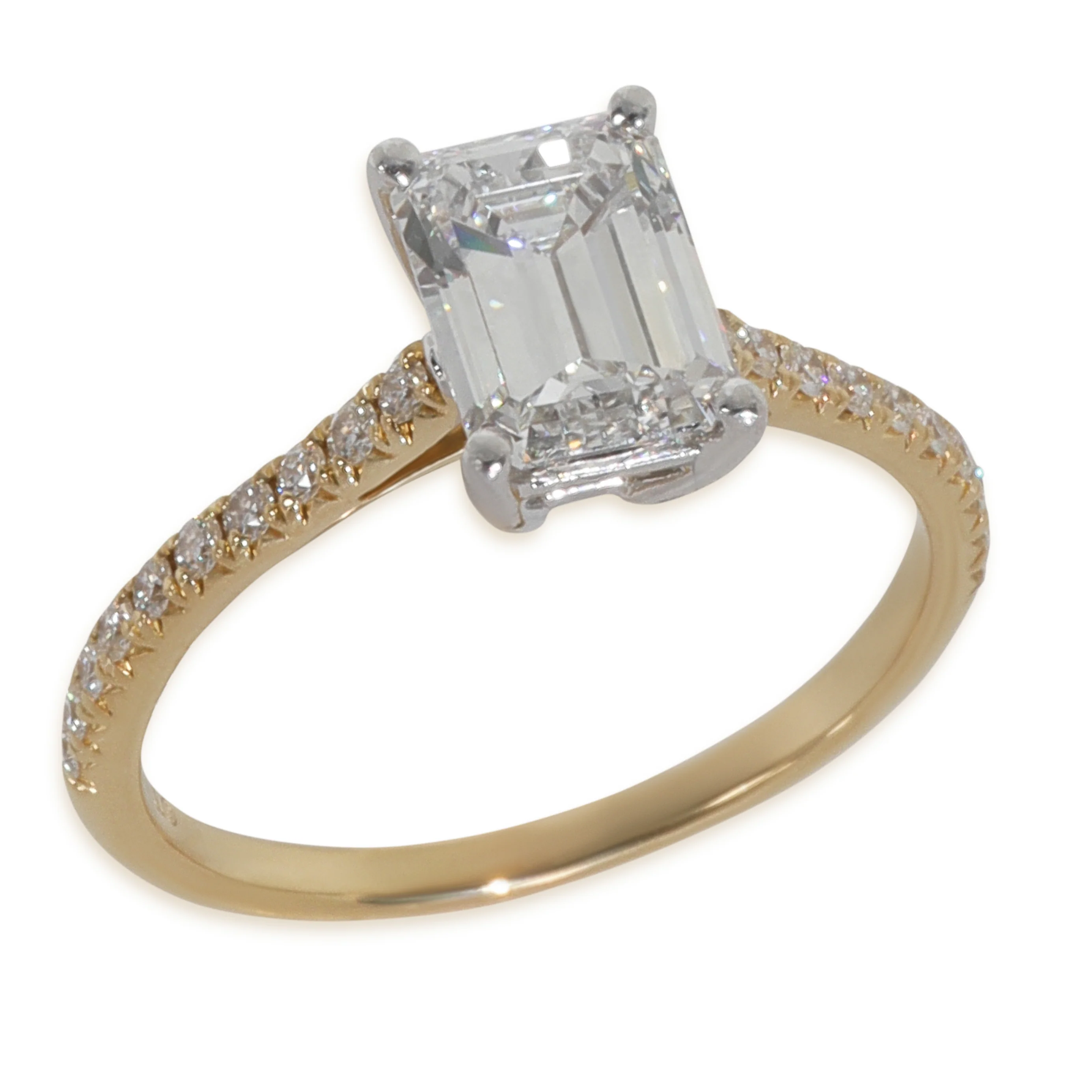 1.51 ct Emerald Diamond Novo Engagement Ring - Image 5