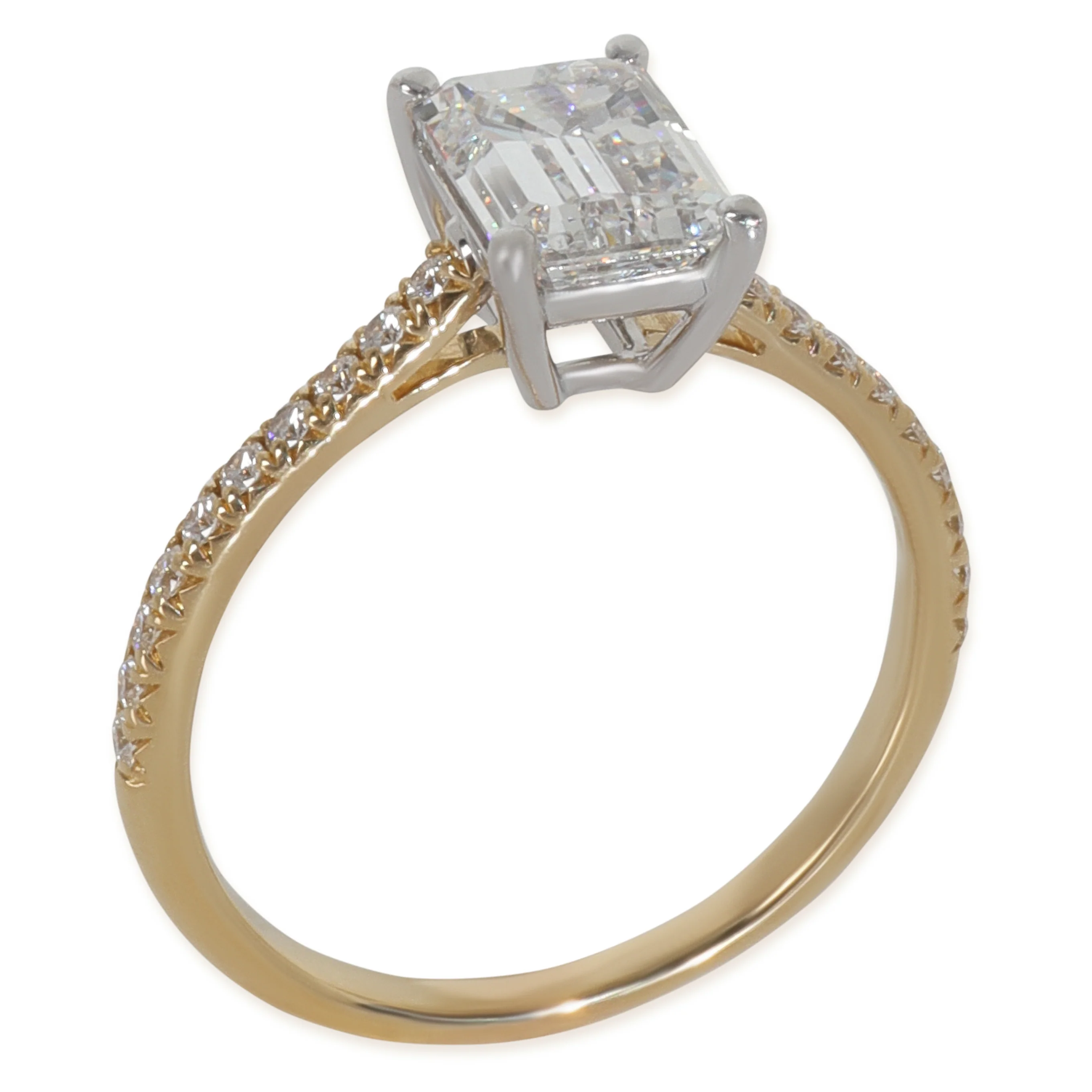 1.51 ct Emerald Diamond Novo Engagement Ring - Image 7