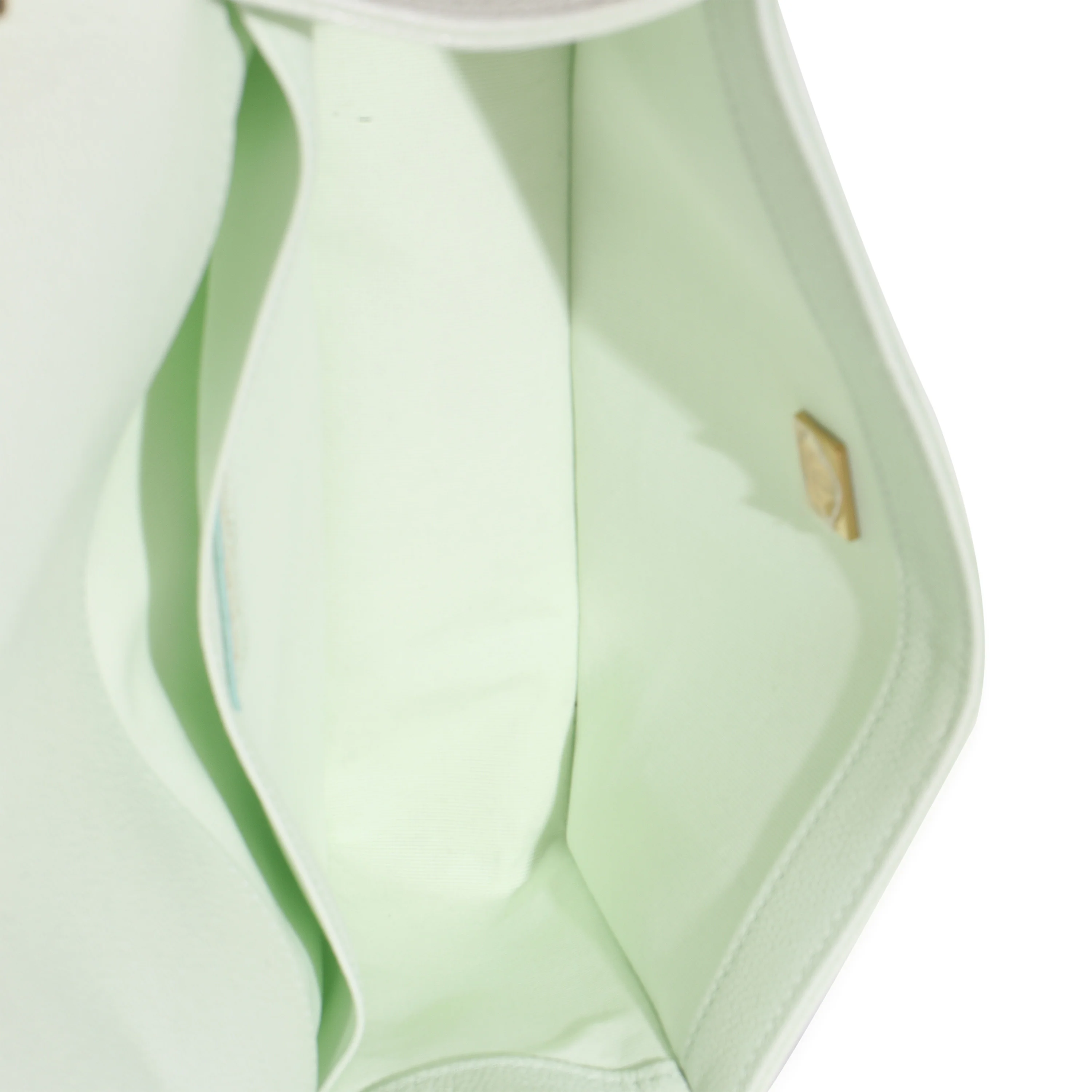 Light Green Caviar Chevron Old Medium Boy Handbag - Image 9