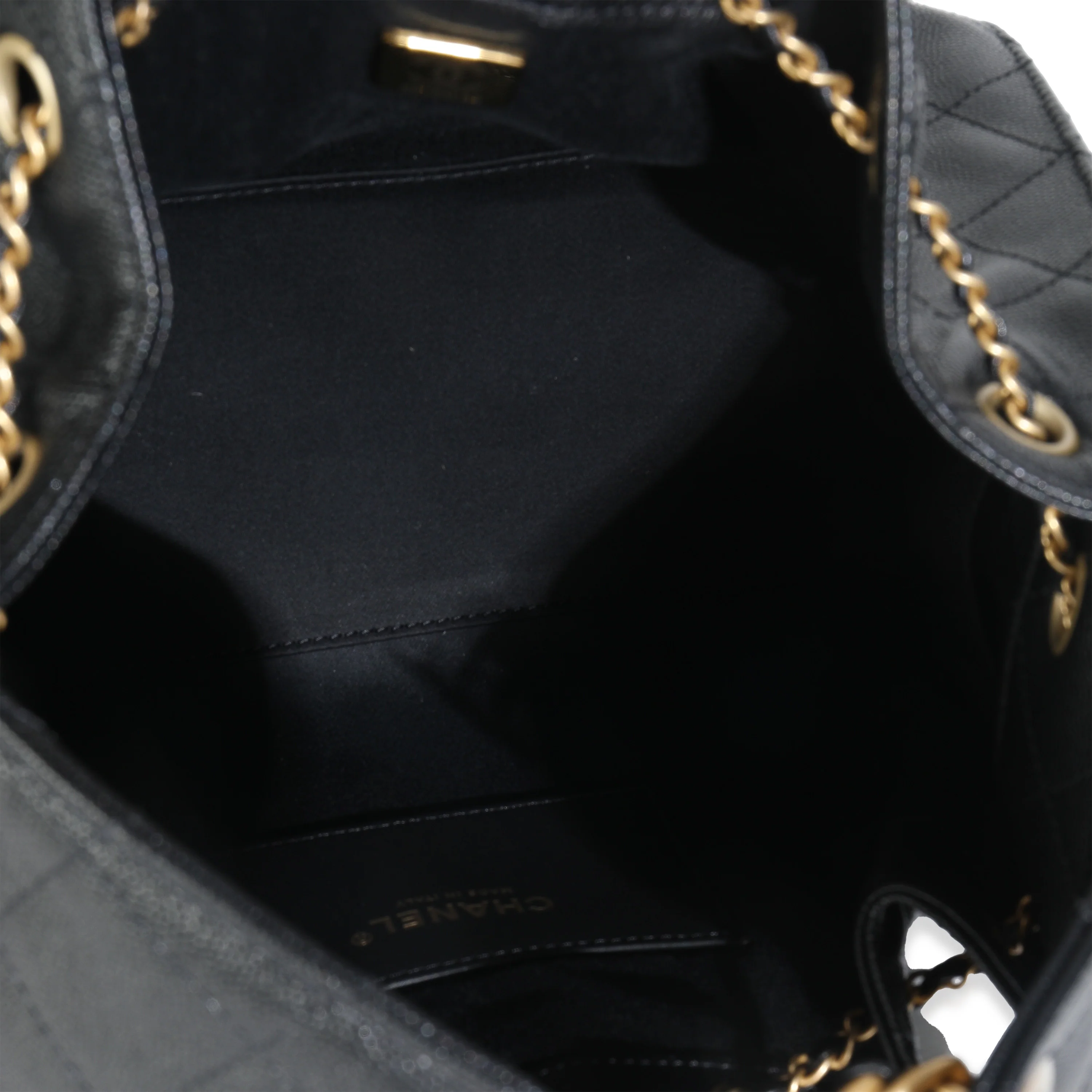 Black Quilted Caviar Small Chanel 25 Handbag - Image 9