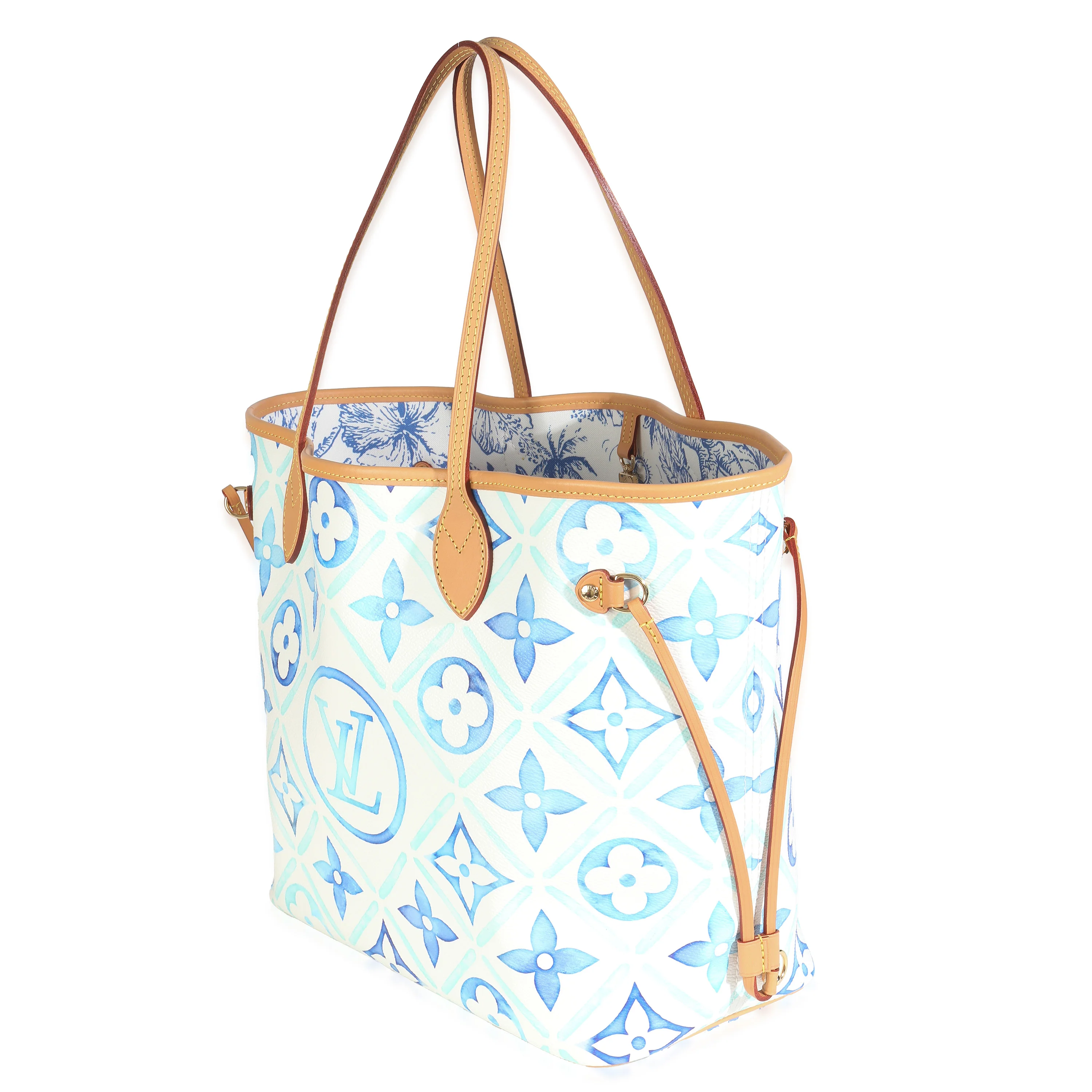 Lagoon Blue Monogram Canvas Tiles By The Pool 2.0 Neverfull MM - Image 2