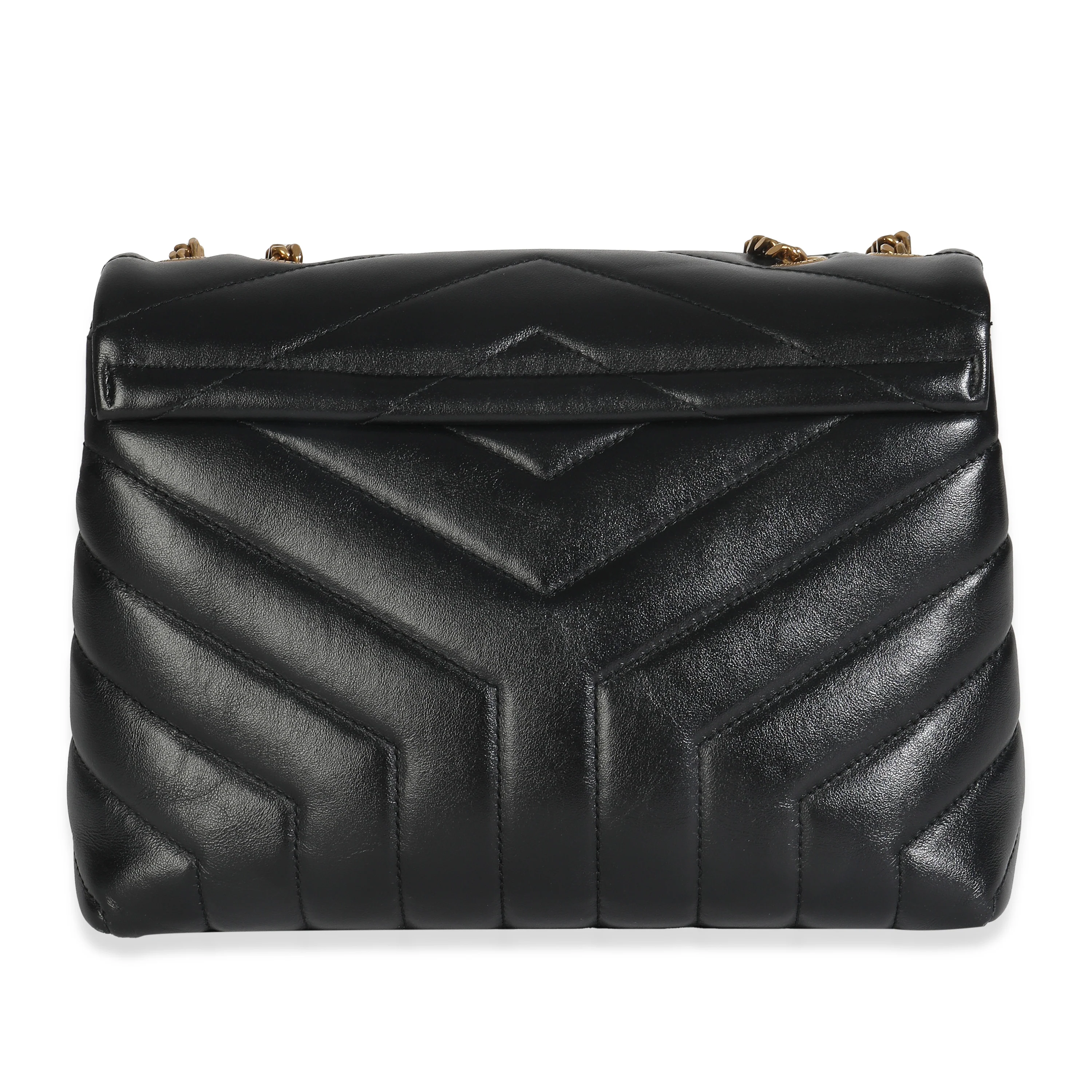 Black Calfskin Y Quilted Monogram Small Loulou Chain Satchel - Image 4