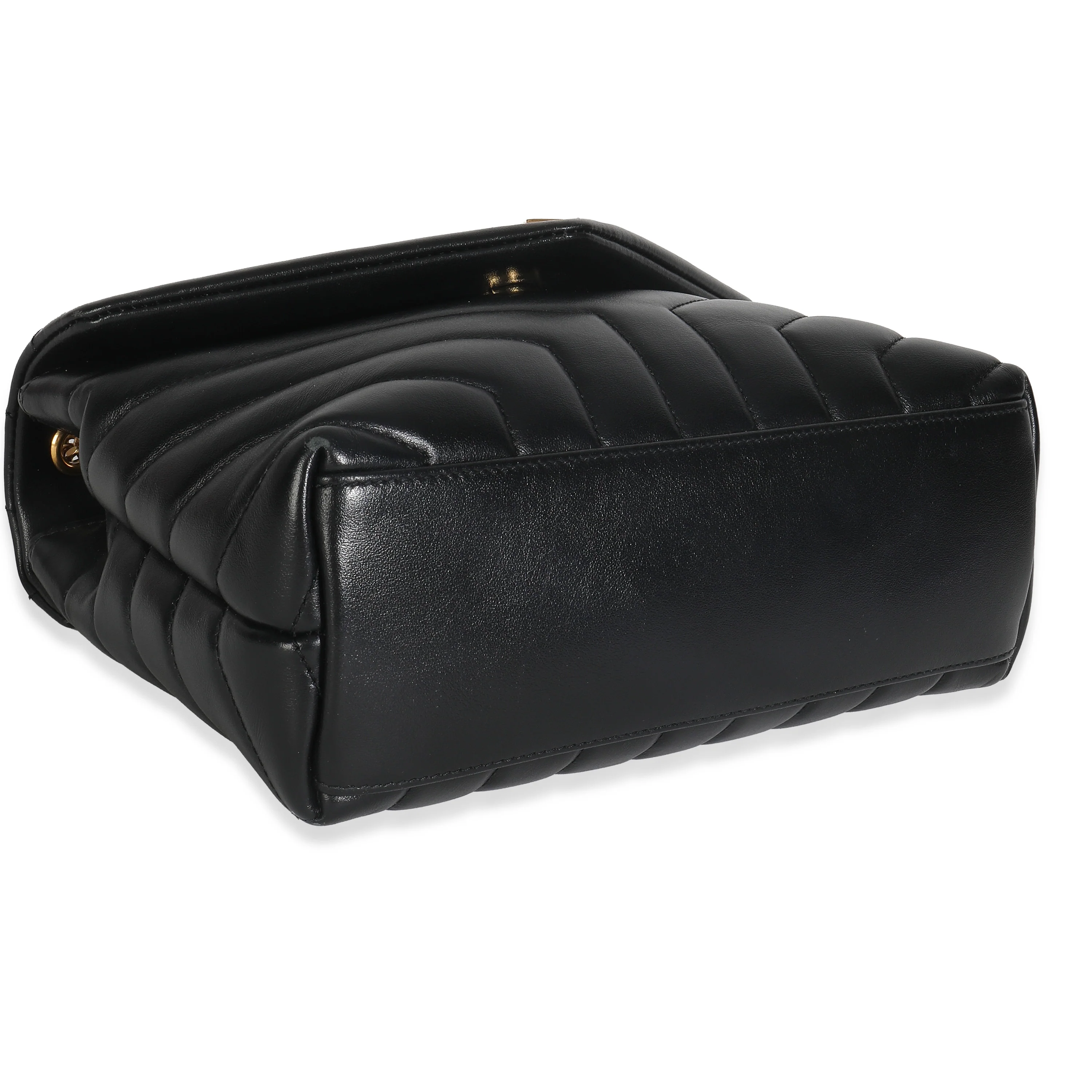 Black Calfskin Y Quilted Monogram Small Loulou Chain Satchel - Image 6