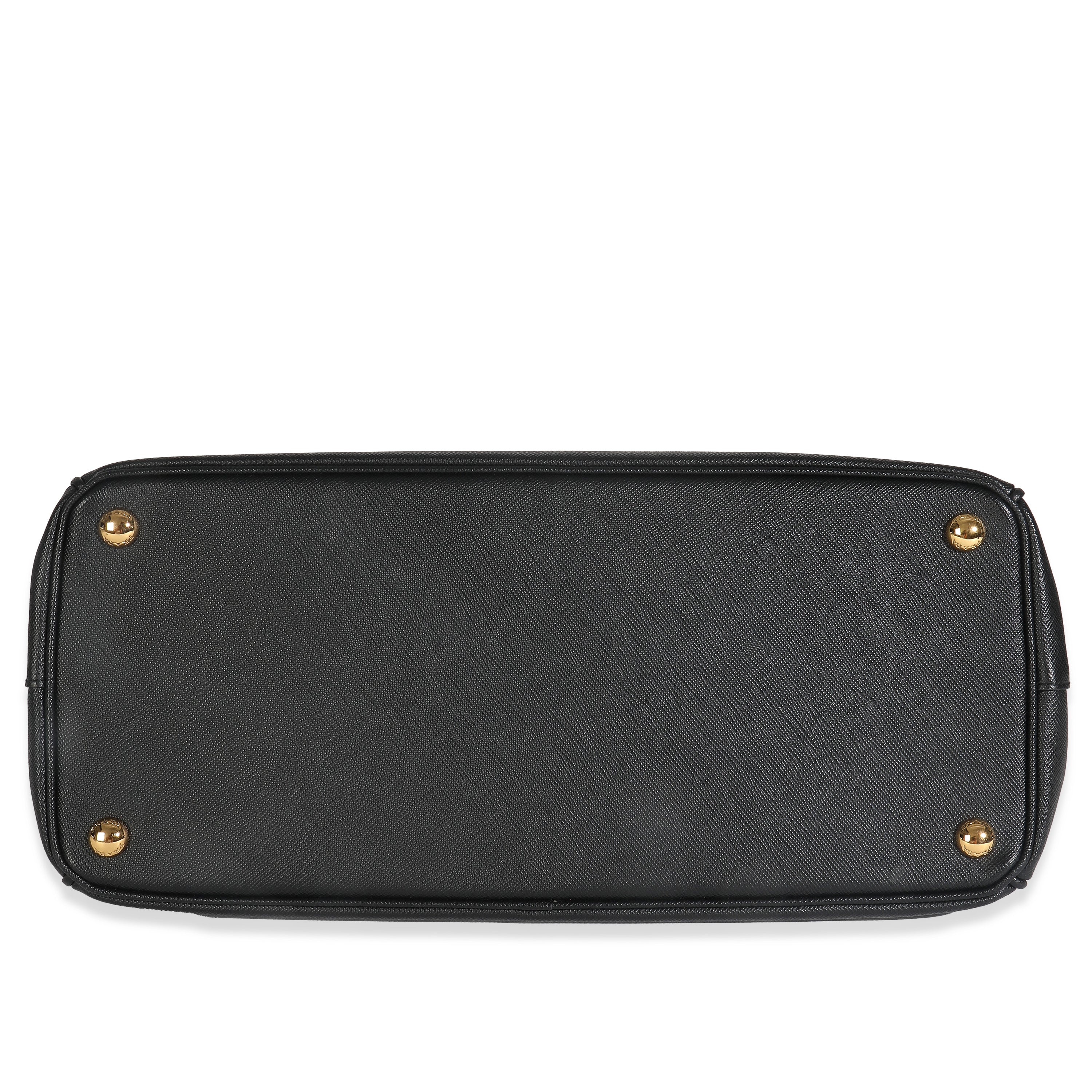 Black Saffiano Galleria Lux Medium Double Zip Tote - Image 5