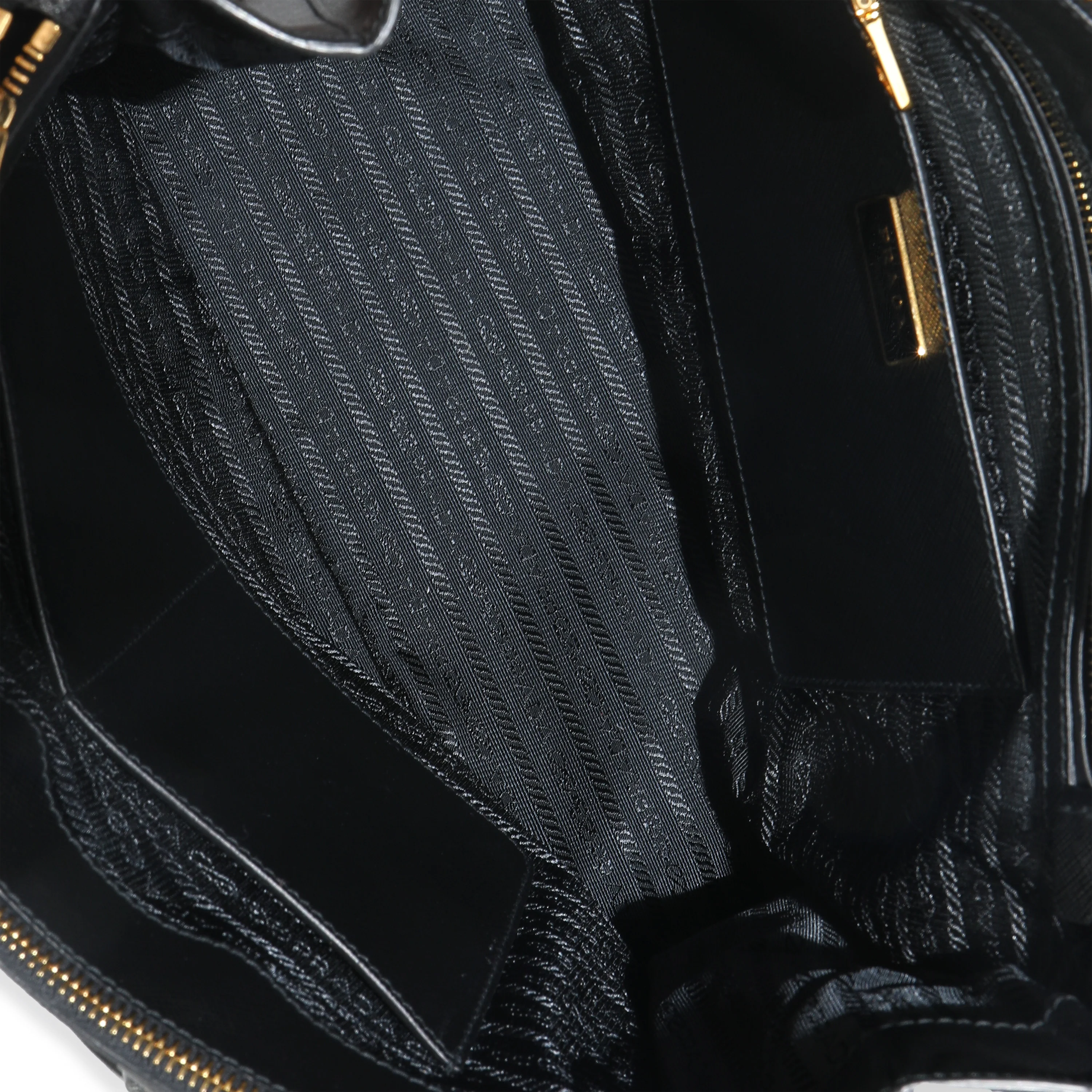 Black Saffiano Galleria Lux Medium Double Zip Tote - Image 9