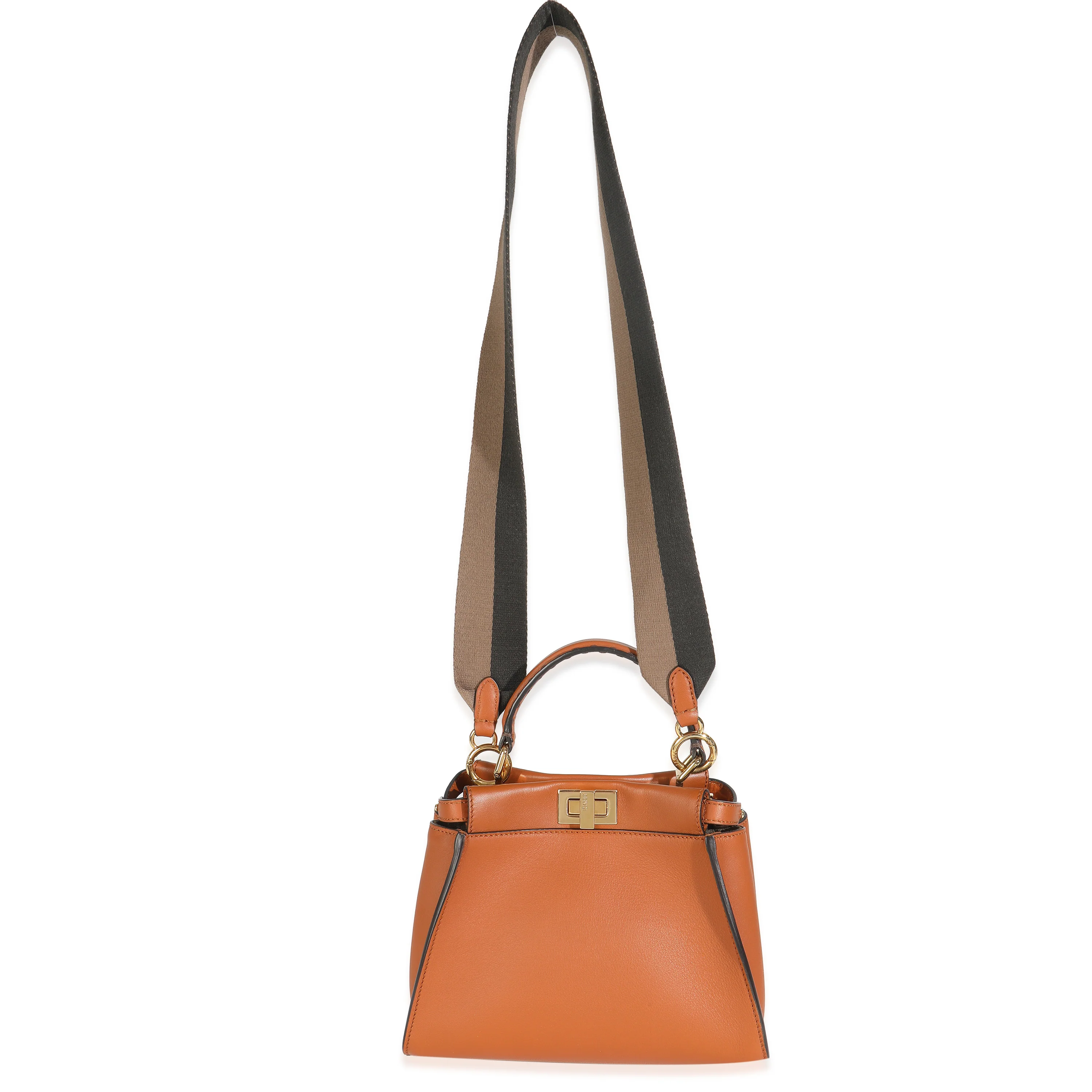 Brandy Amazzonia Seta Canvas FF Embroidered Mini Peekaboo Iconic Satchel - Image 9